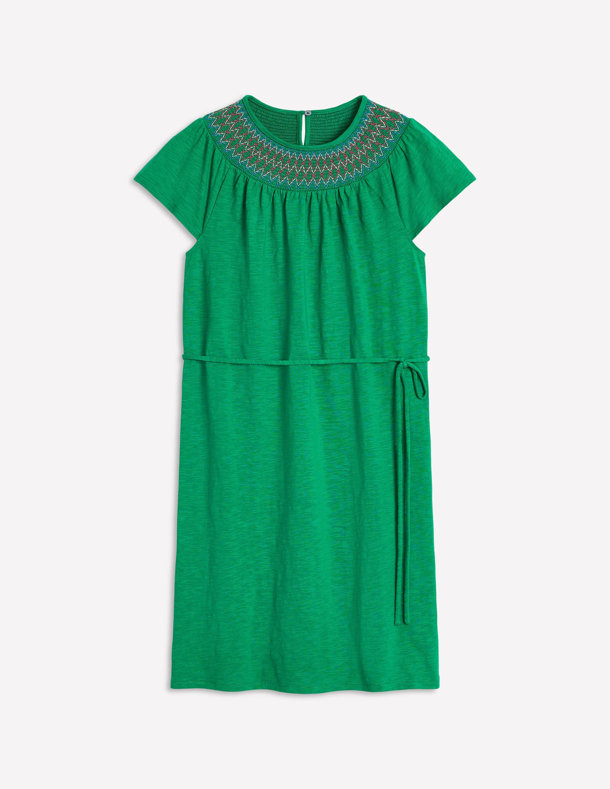 Nina Smocked T-Shirt Dress-Rich Emerald | Boden UK Nina Smocked T-Shirt Dress-Rich Emerald | Boden UK