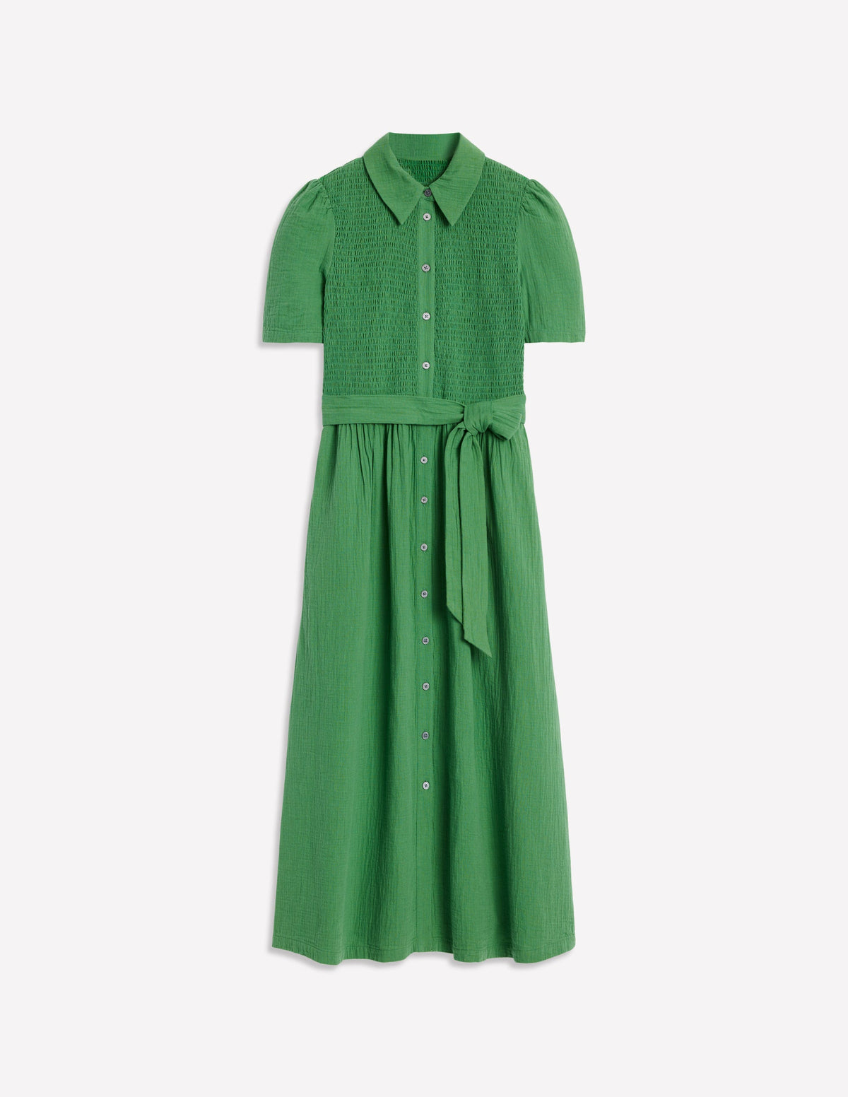 Amber Double Cloth Midi Dress-Paradise Green - Image 6