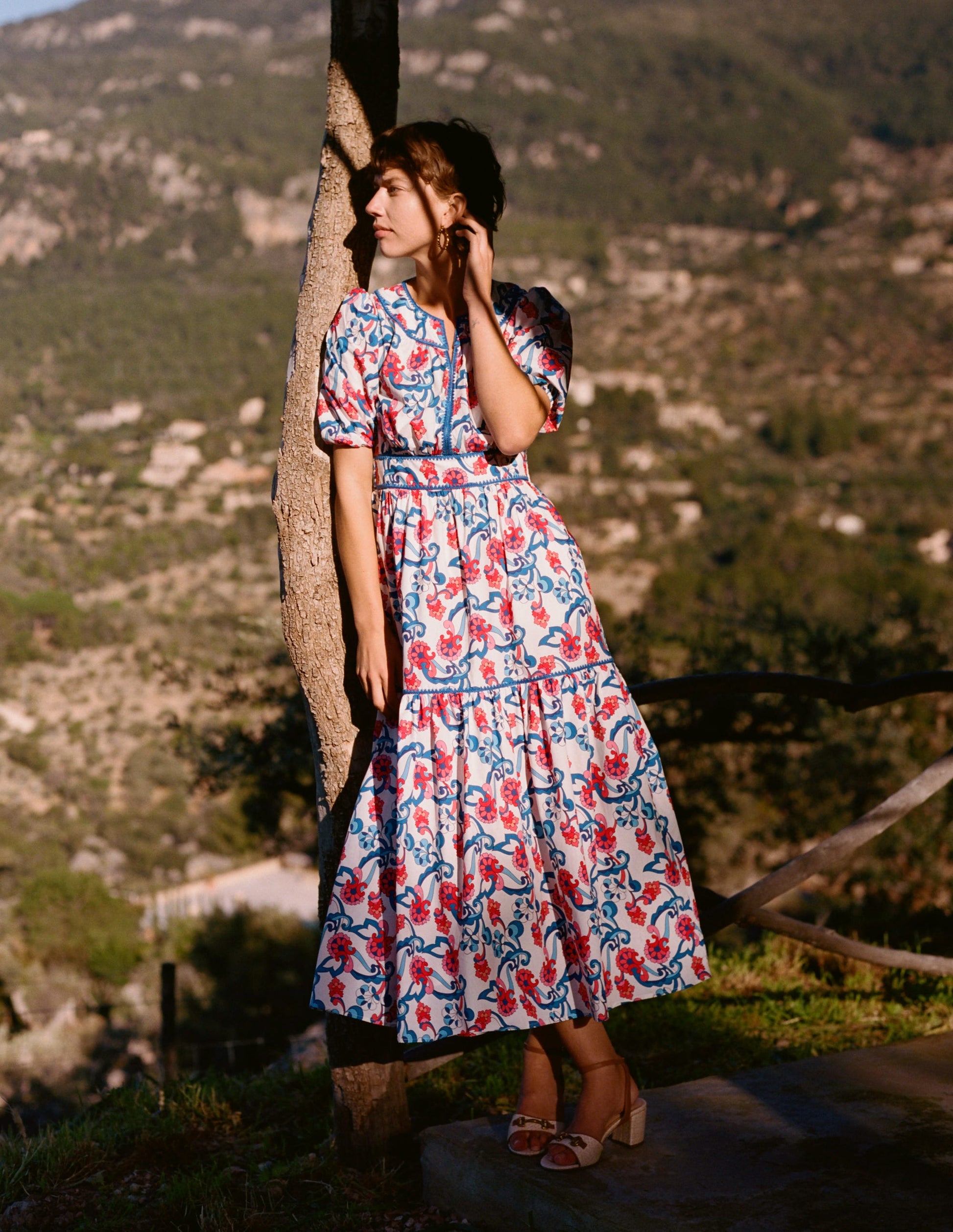 Rhea Embroidered Midi Dress-Ivory, Foliage Trail | Boden UK Rhea Embroidered Midi Dress-Ivory, Foliage Trail | Boden UK