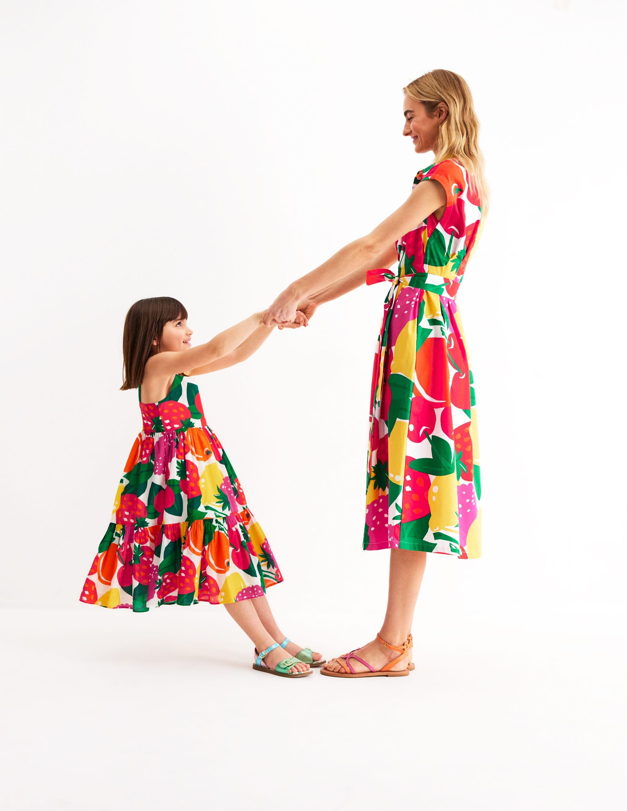 Rachel Cotton Midi Shirt Dress-Multi, Summer Fruits - Image 5