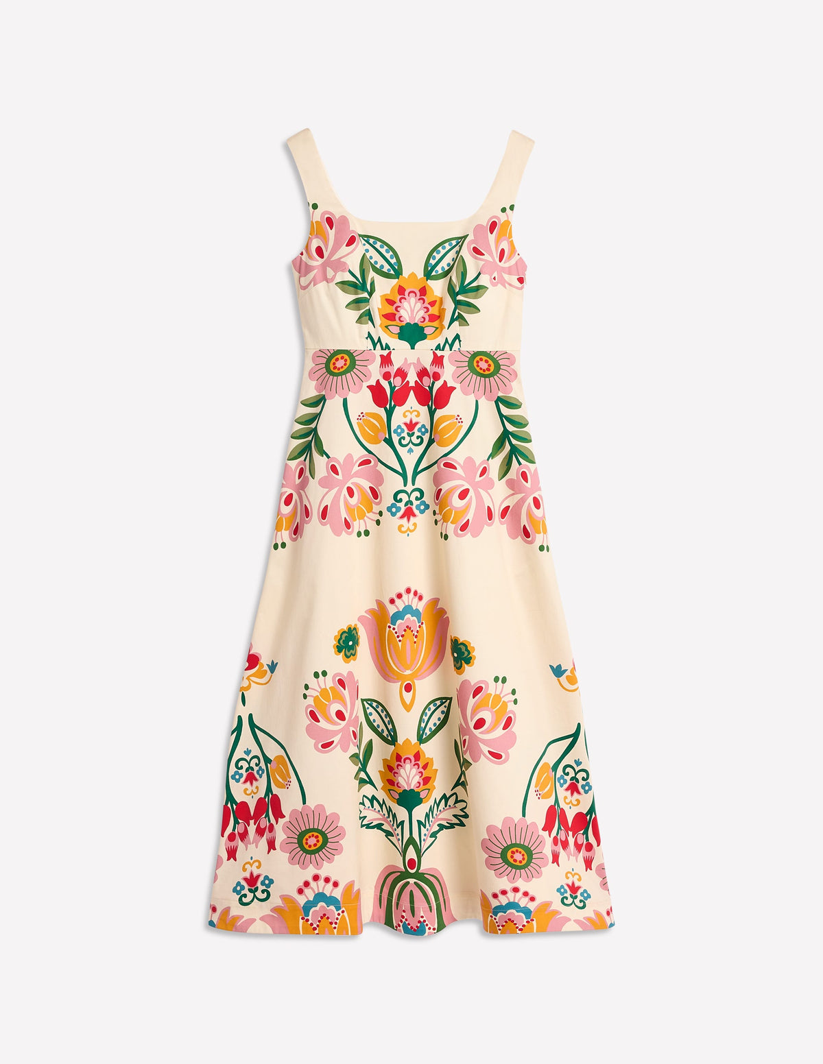 Square Fit & Flare Dress-Ivory, Tulip Fusion - Image 6
