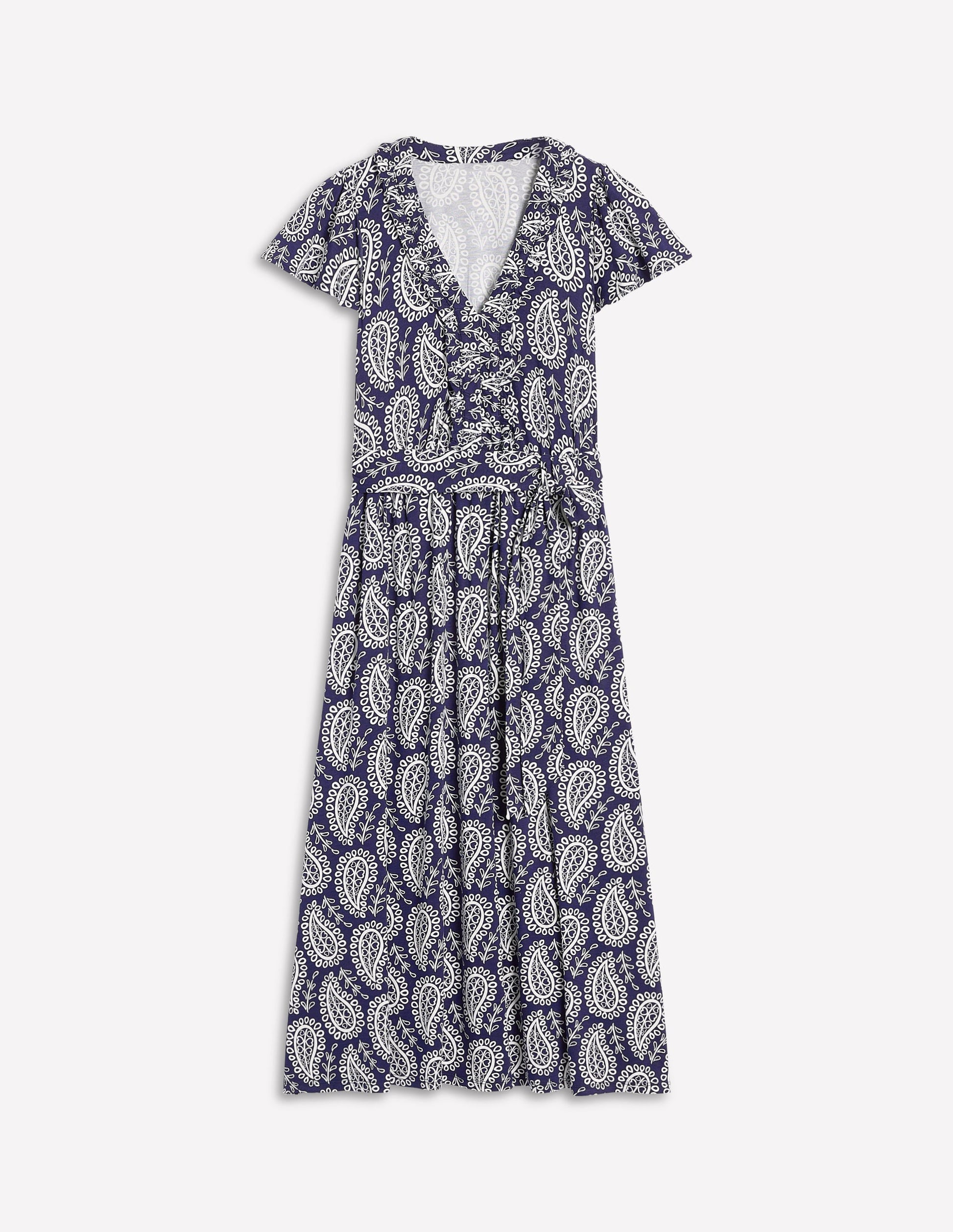 Nicola Jersey Tea Dress-French Navy, Paisley Heart | Boden UK Nicola Jersey Tea Dress-French Navy, Paisley Heart | Boden UK