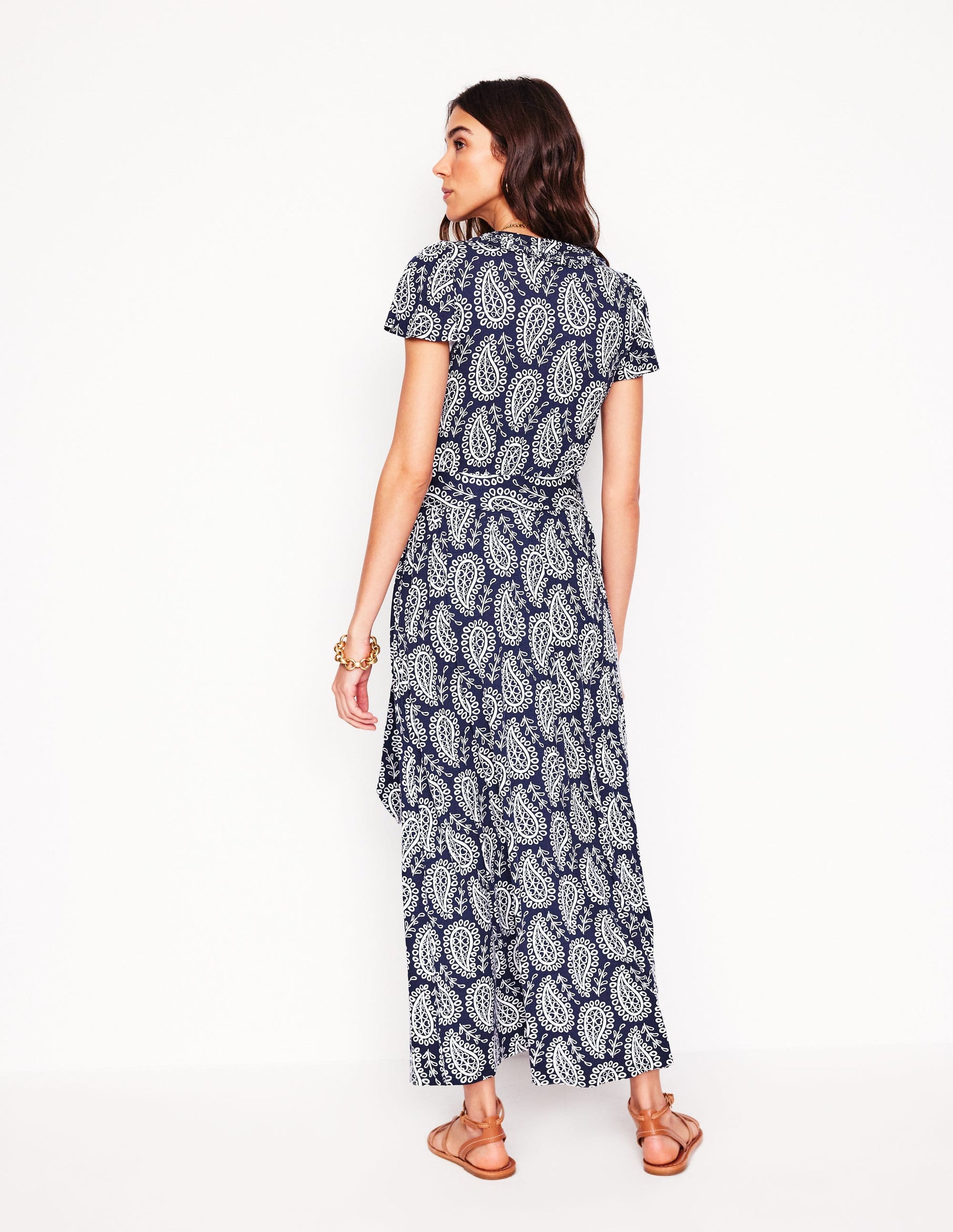 nicola jersey tea dress Nicola Jersey Tea Dress - Multi, Scallop Paisley