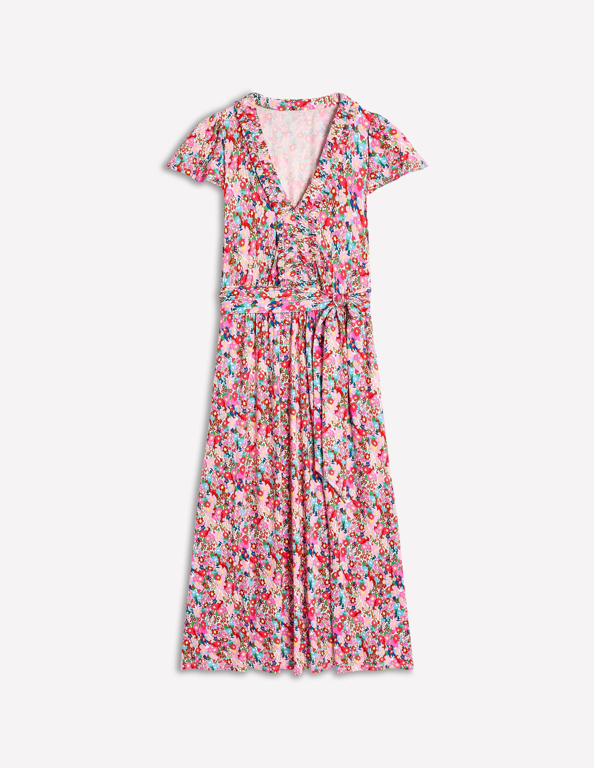 Nicola Jersey Tea Dress-Multi, Wildflower Garden - Image 6