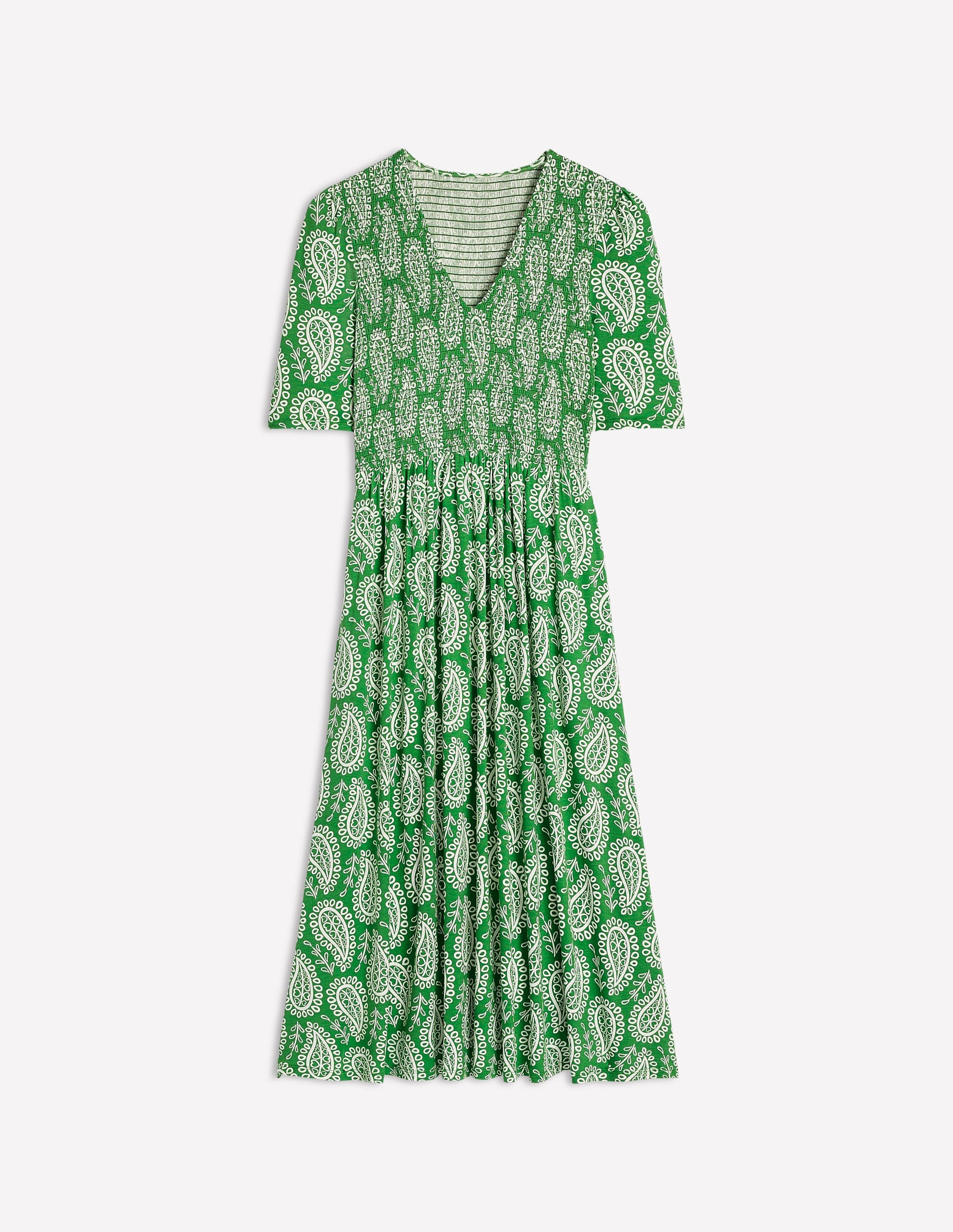 bethany smocked jersey dress Bethany Smocked Jersey Dress - Paradise Green, Paisley Heart