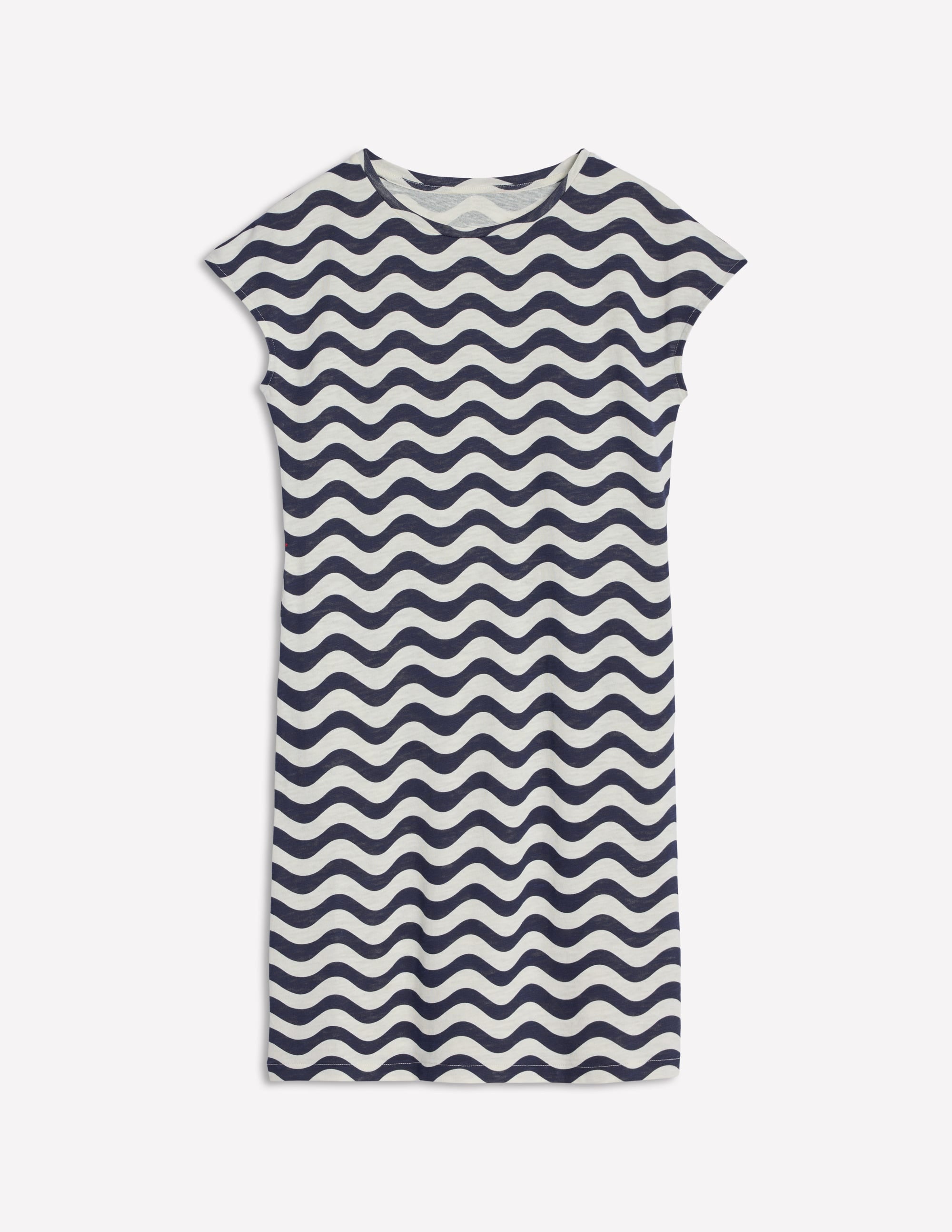 Leah Jersey T-shirt Dress-French Navy, Mono Wave - Image 5