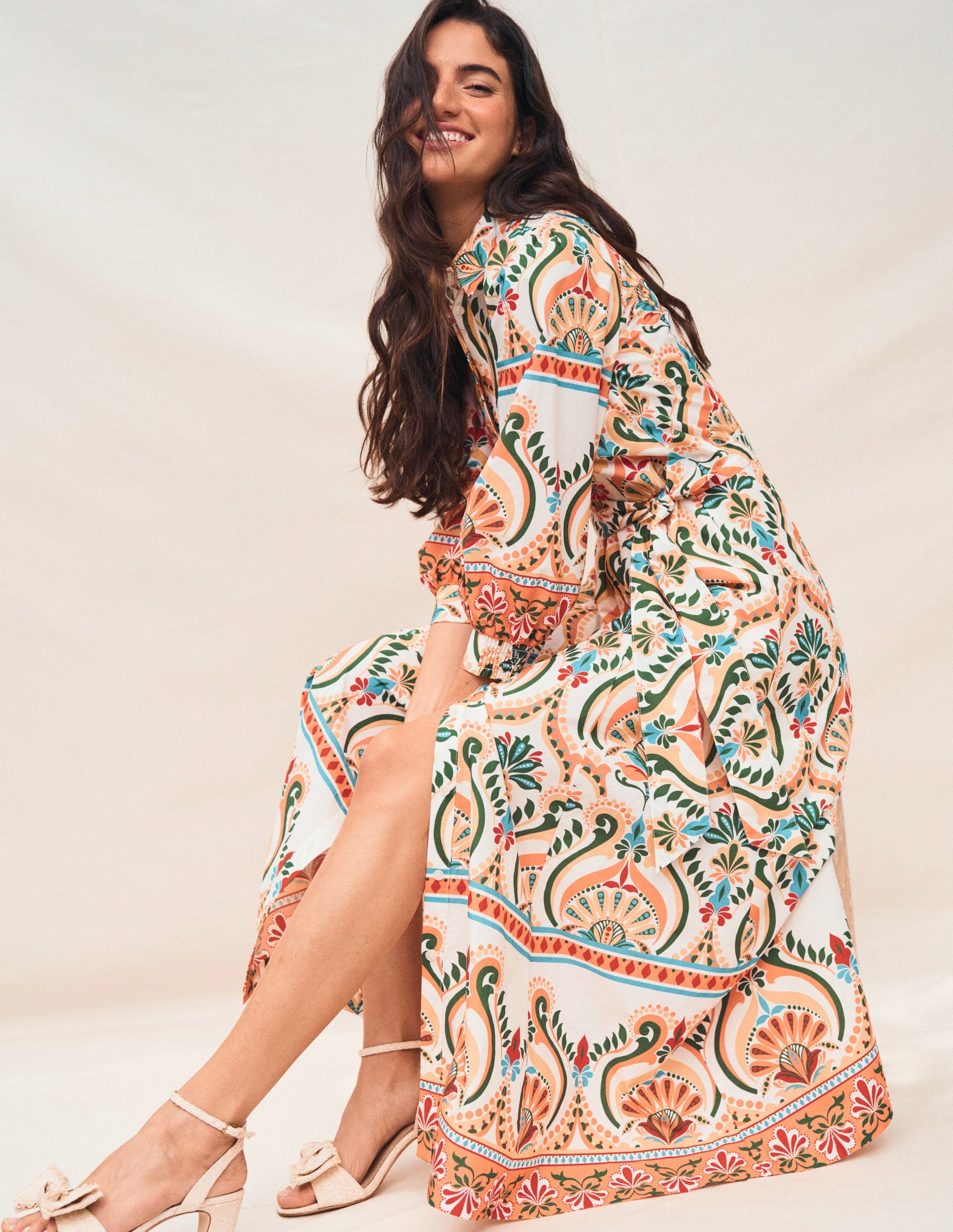 Clara Cotton Shirt Dress-Multi, Ornamental Floral | Boden UK Clara Cotton Shirt Dress-Multi, Ornamental Floral | Boden UK
