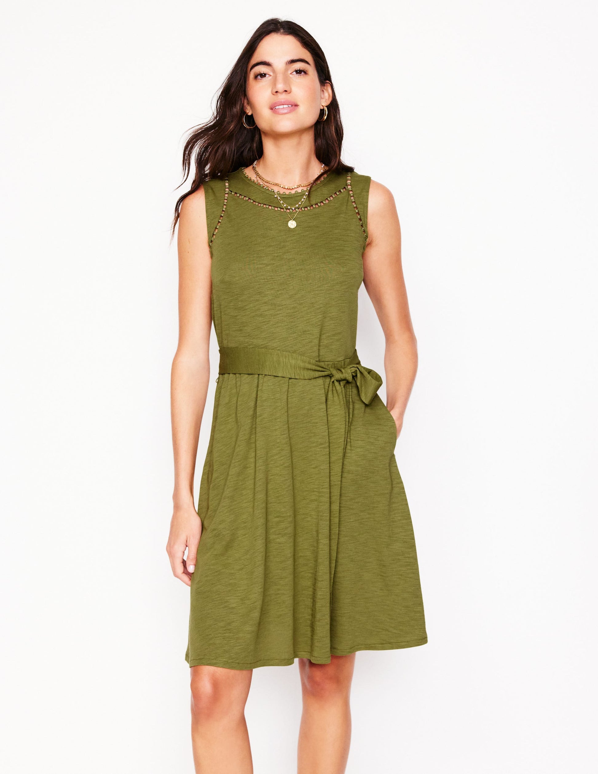 mila trim short jersey dress Mila Trim Short Jersey Dress - Bright Blue