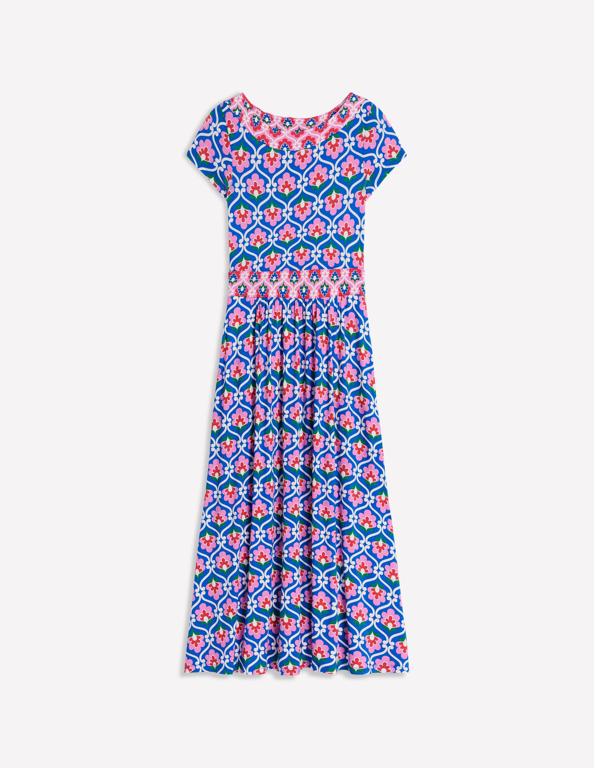 Melanie Jersey Midi Dress-Gallery Blue, Ivy Trellis - Image 6