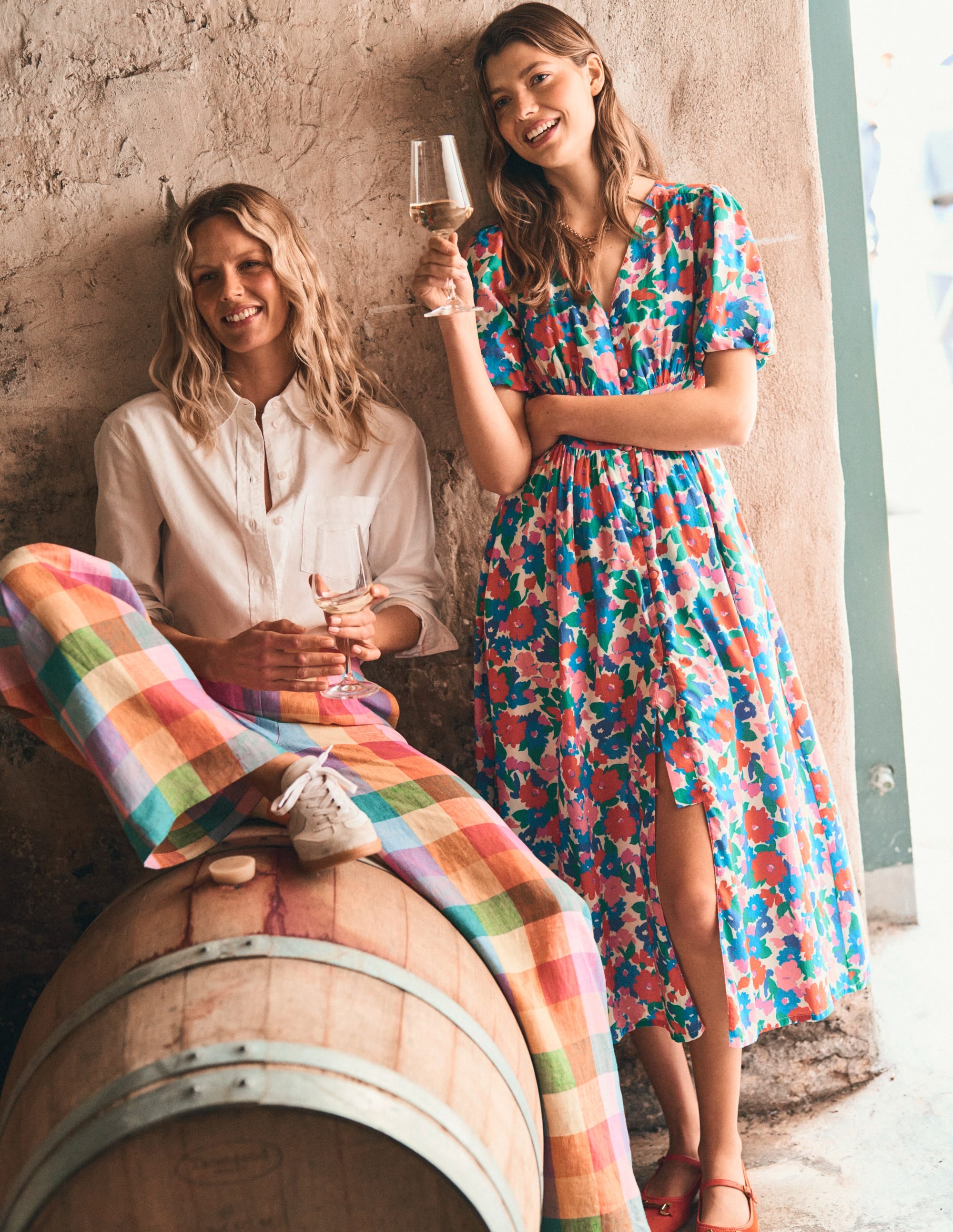 Lillian Cotton Midi Dress-Multi, Painterly Meadow - Image 5