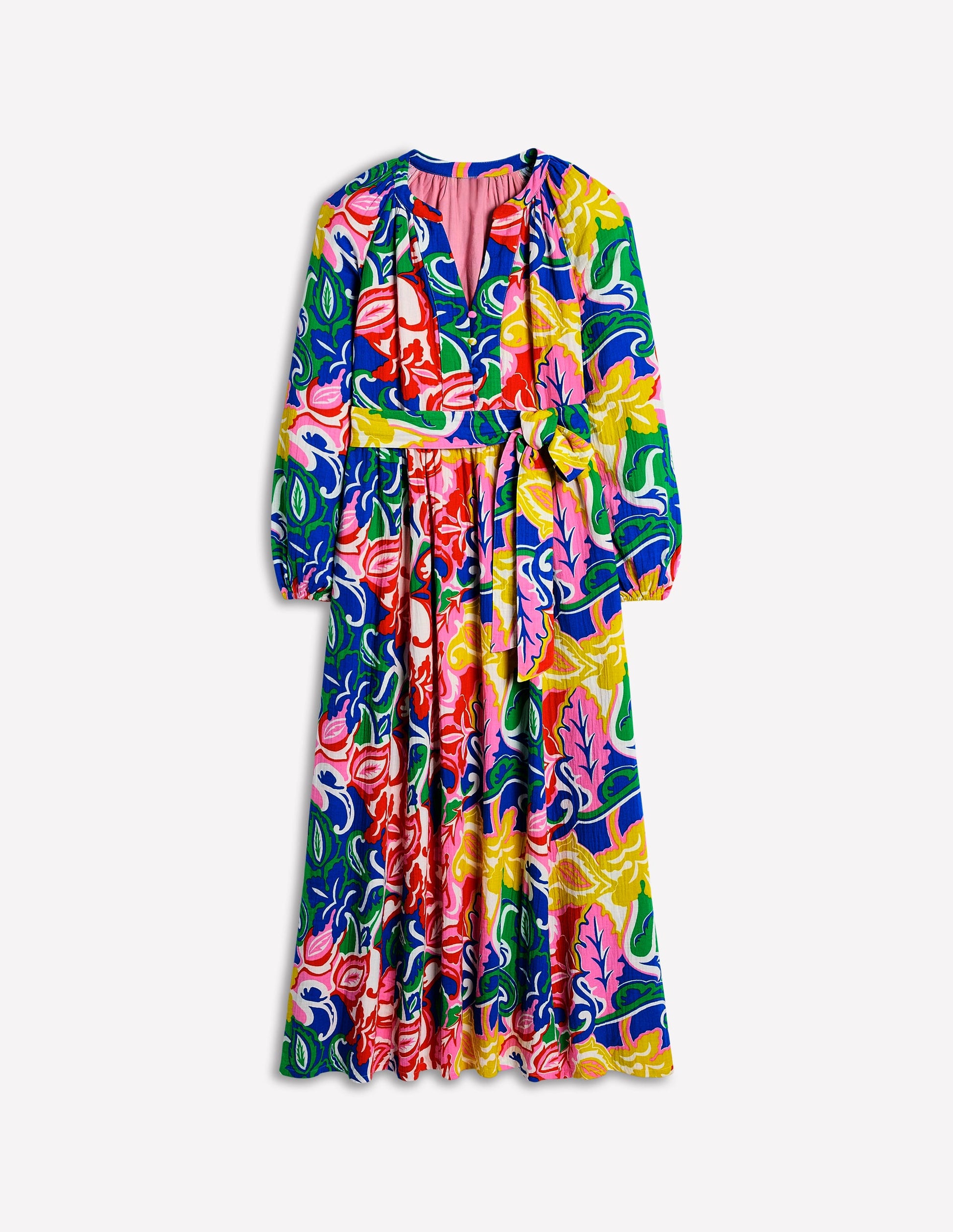 Faye Double Cloth Dress-Multi, Foliage Twirl | Boden UK Faye Double Cloth Dress-Multi, Foliage Twirl | Boden UK