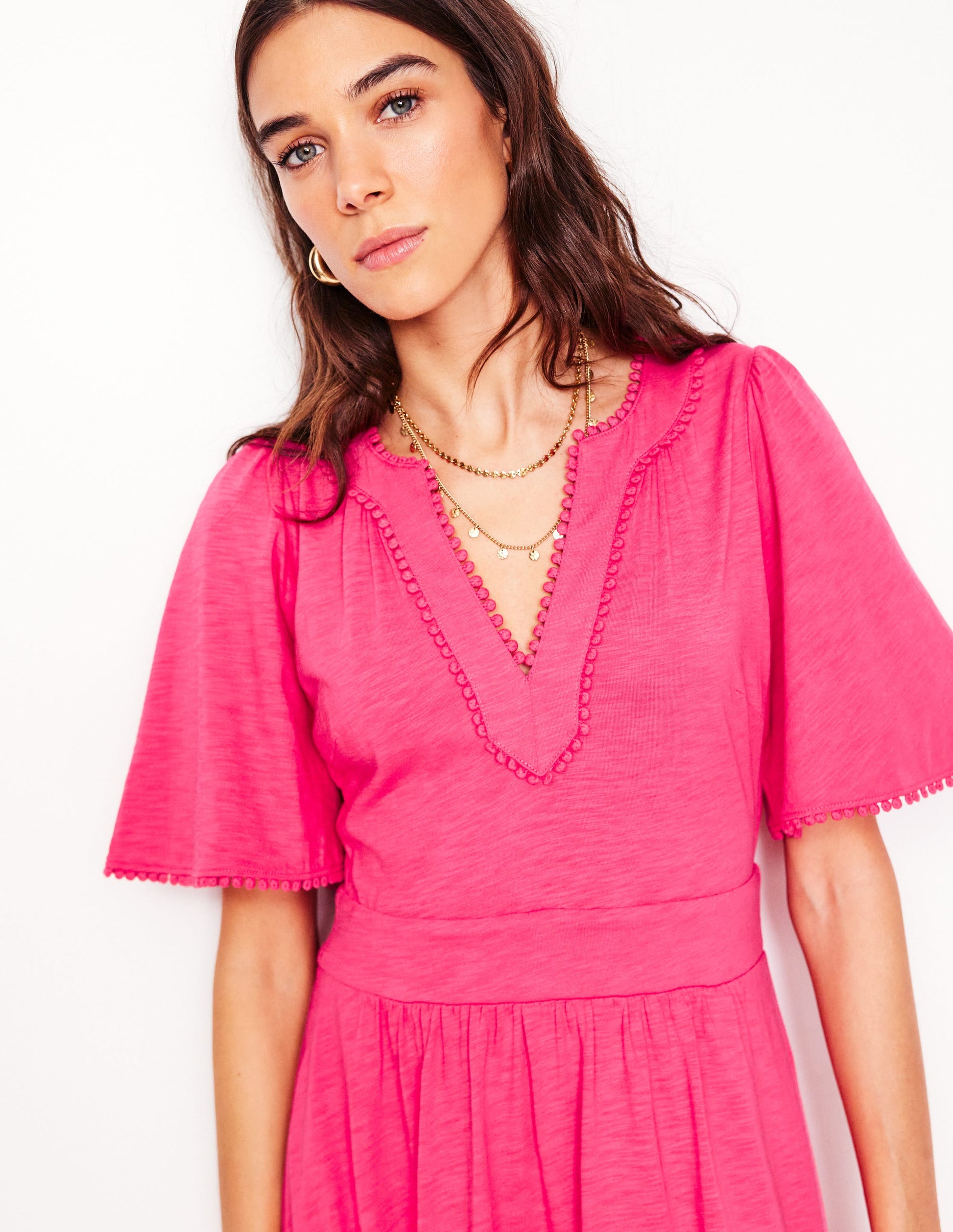 maddie trim jersey dress Maddie Trim Jersey Dress-Paradise Green