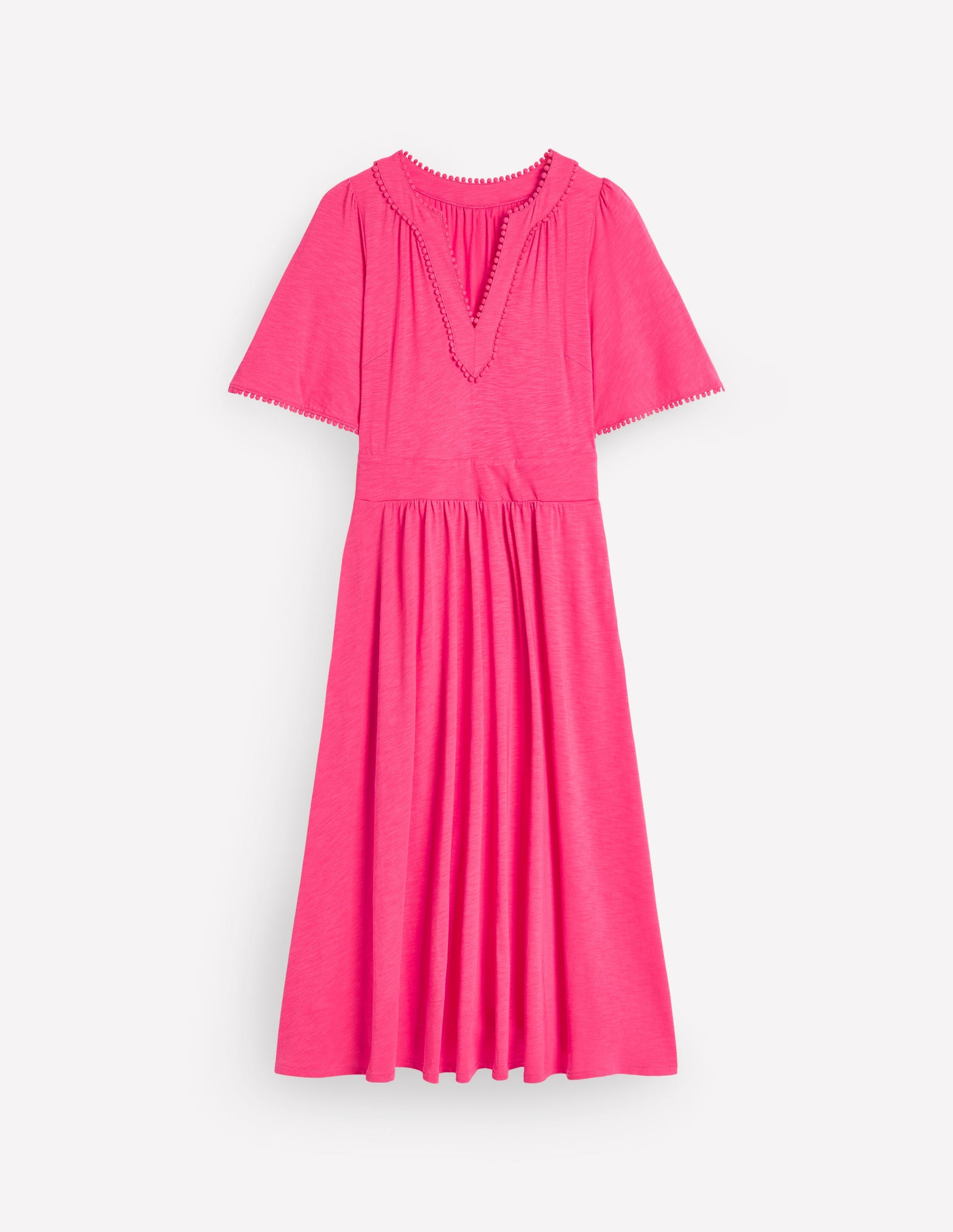 Maddie Trim Jersey Dress-Camelia Pink | Boden UK Maddie Trim Jersey Dress-Camelia Pink | Boden UK
