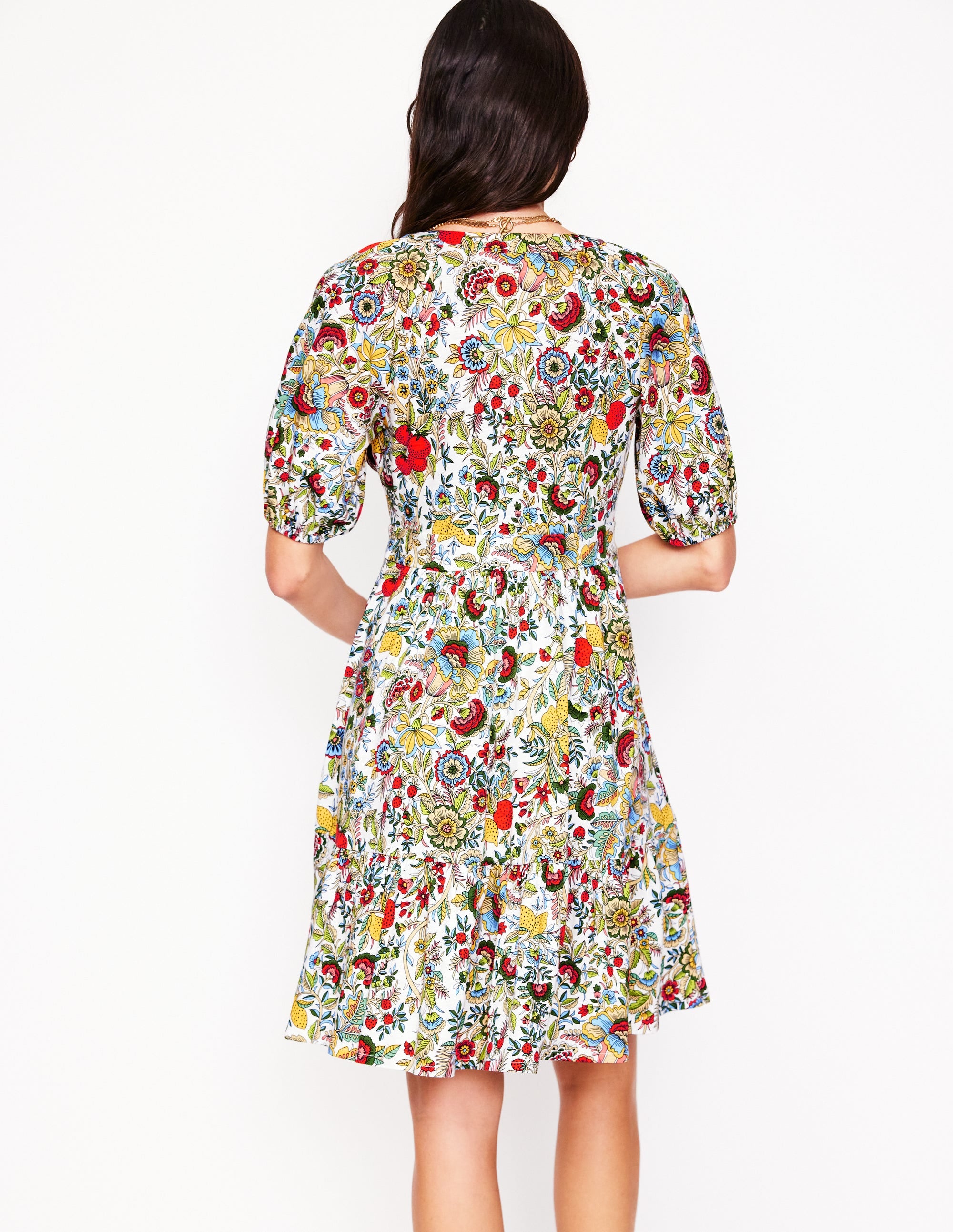 Piper Short Jersey Dress-Multi, Citrus Vine - Image 3