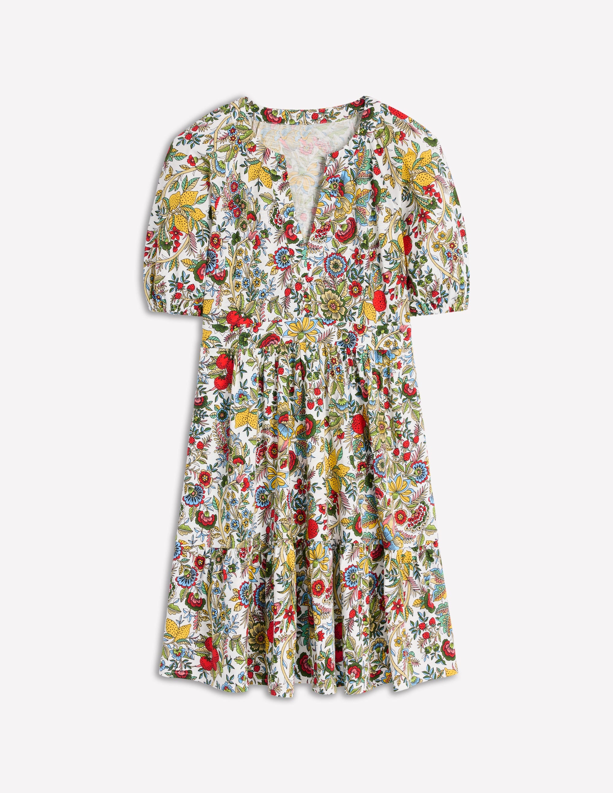 Piper Short Jersey Dress-Multi, Citrus Vine - Image 5