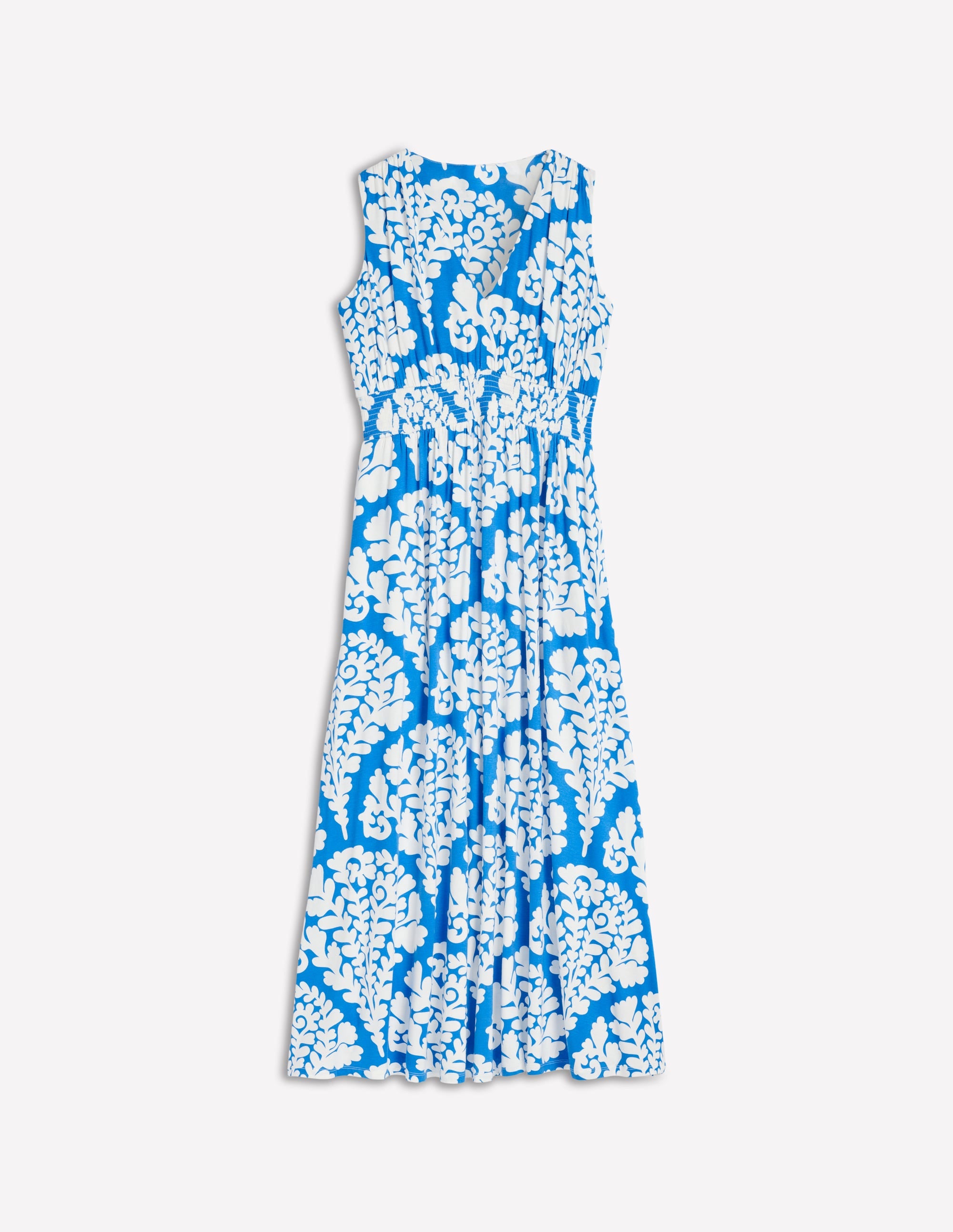 Paloma Jersey Maxi Dress-Cerulean Blue, Blossomy - Image 5