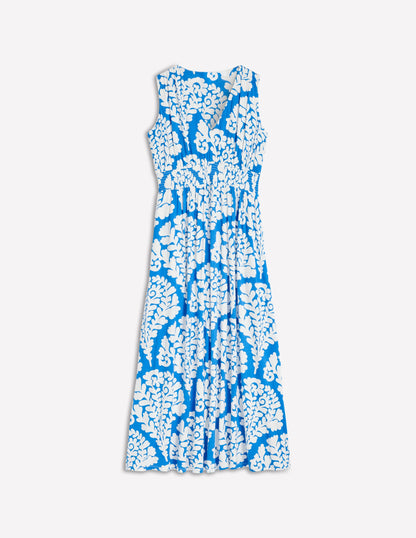 Paloma Jersey Maxi Dress-Cerulean Blue, Blossomy-5