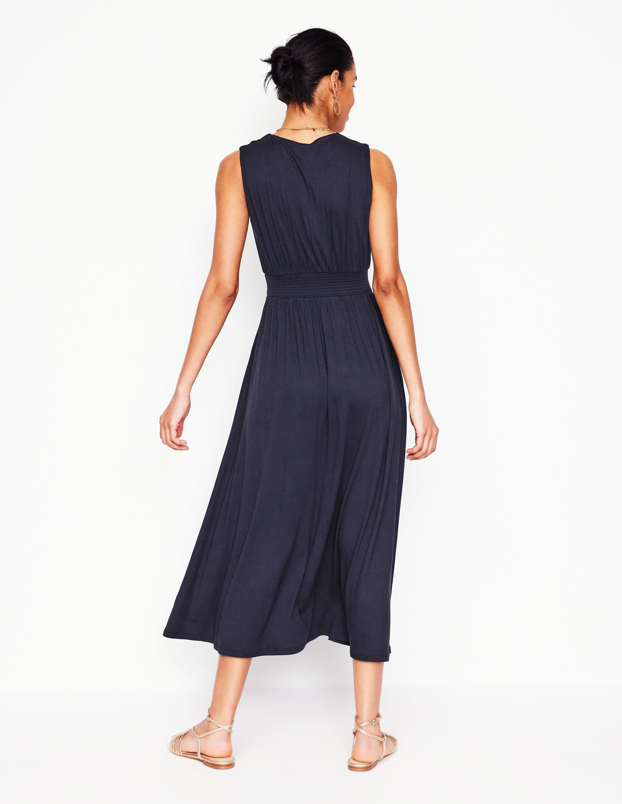 Paloma Jersey Maxi Dress-Navy - Image 3