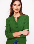 Callie Crochet Trim Cardigan-Paradise Green