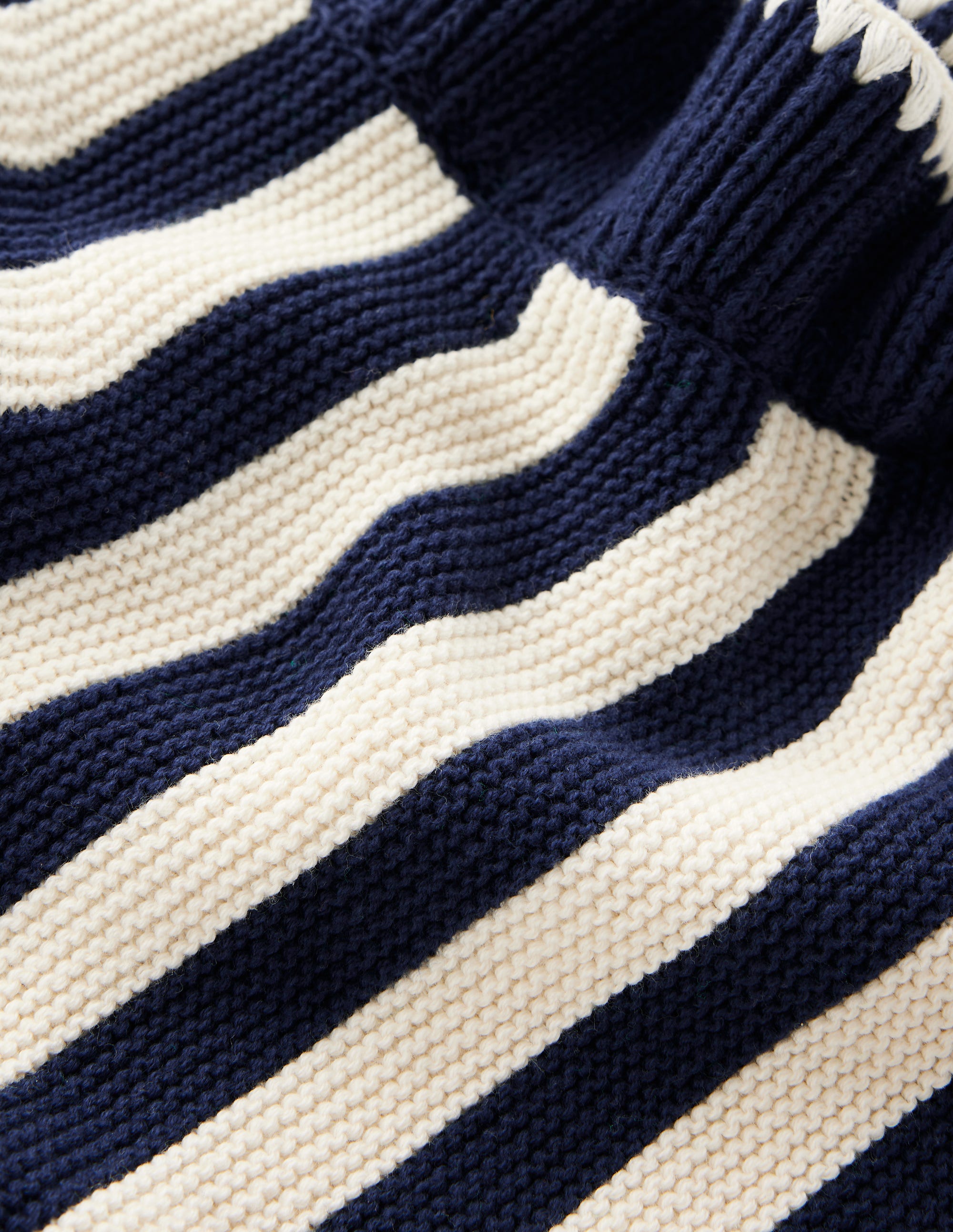 Lena Stitch Detail Tank-Navy and Ivory Stripe - Image 8