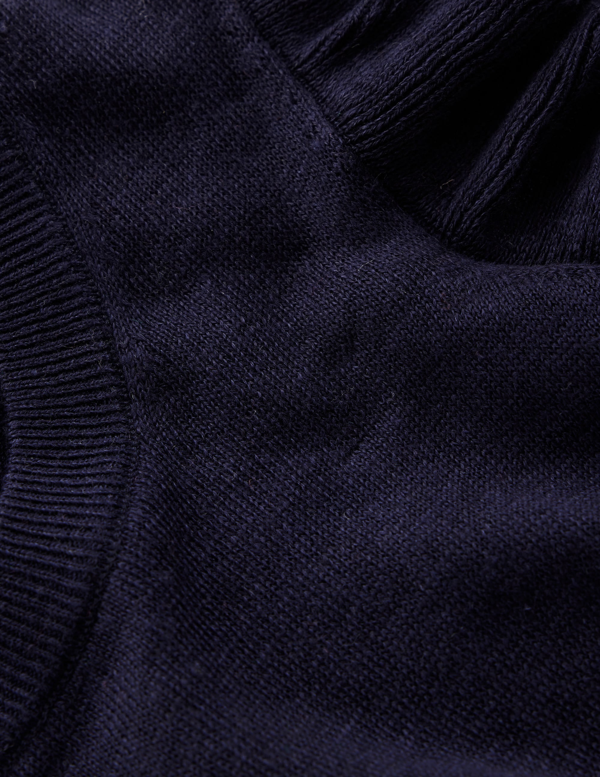 Josie Frilled Linen Tank-Navy - Image 7