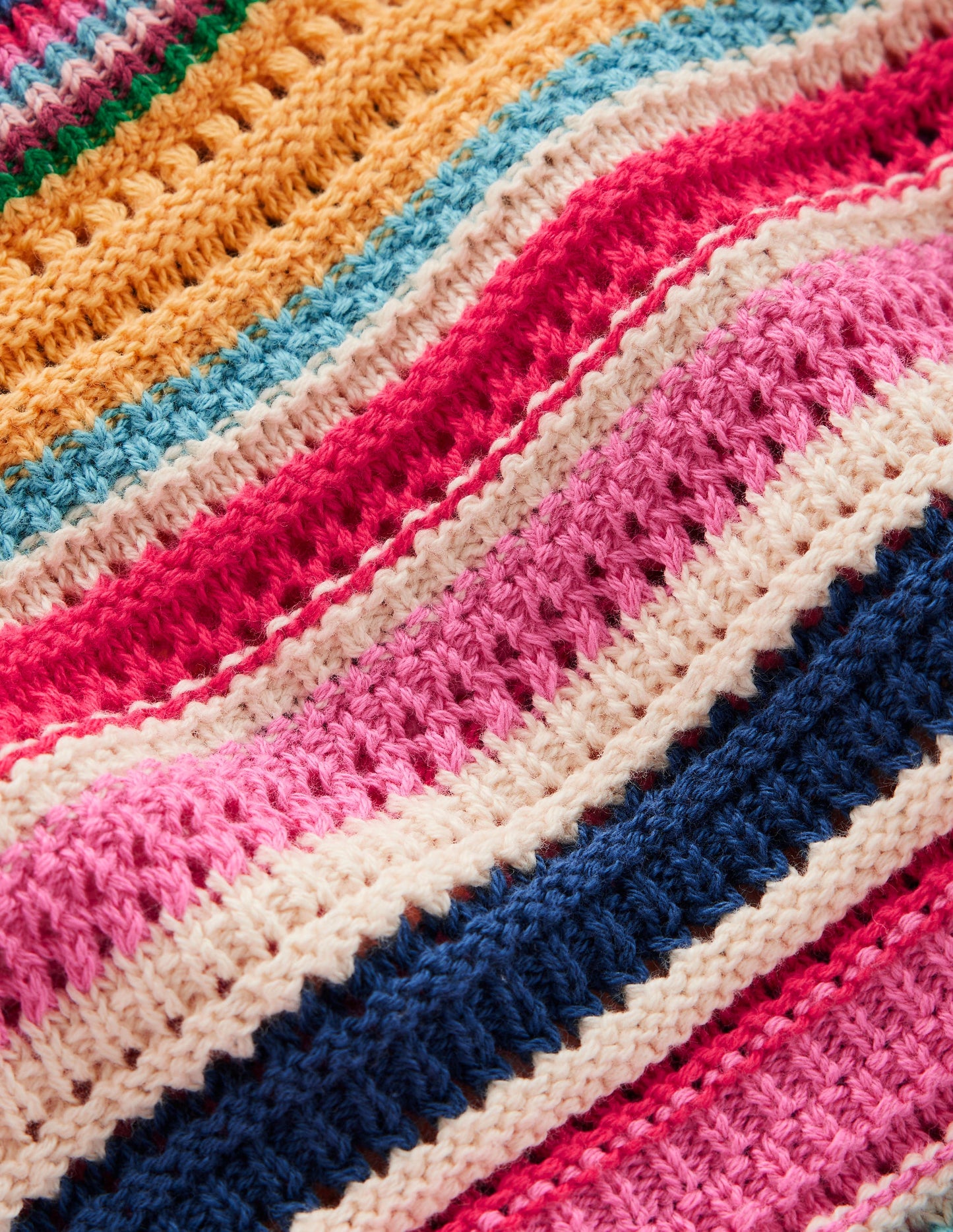 Textured Stitch T-Shirt-Pink Rose, Terracotta Rainbow