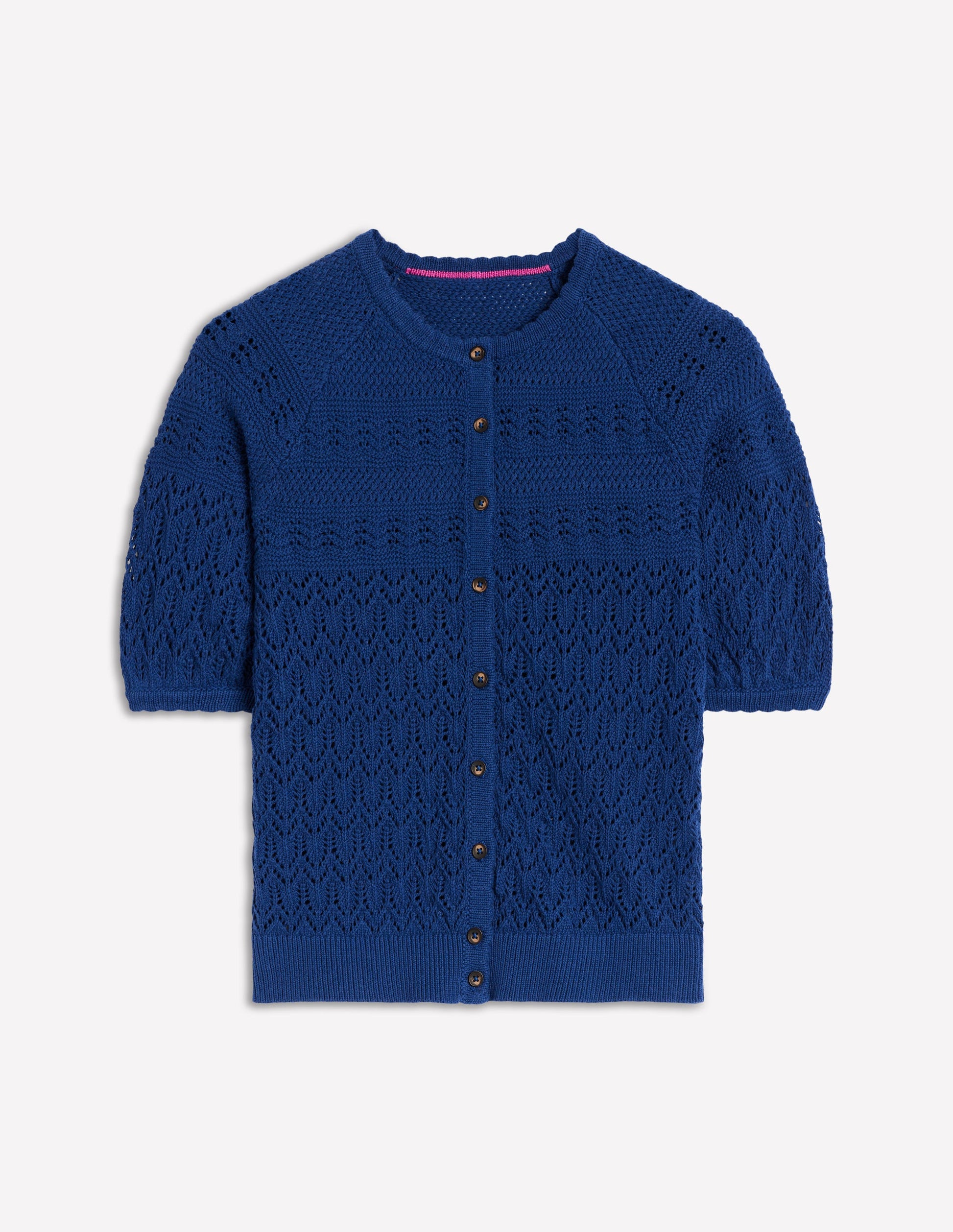 Elodie Stitch Crew Cardigan-Starboard Blue-6