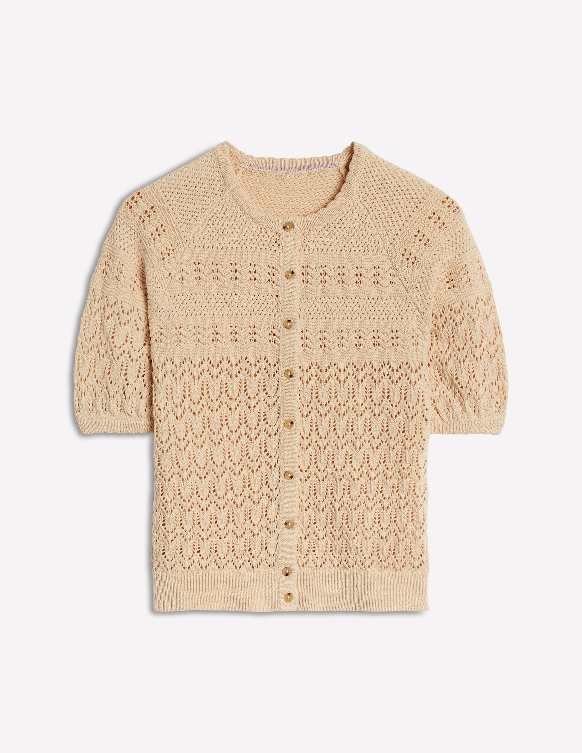 Elodie Stitch Crew Cardigan-Warm Ivory-5