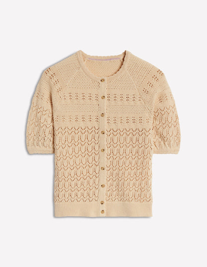 Elodie Stitch Crew Cardigan-Warm Ivory-5