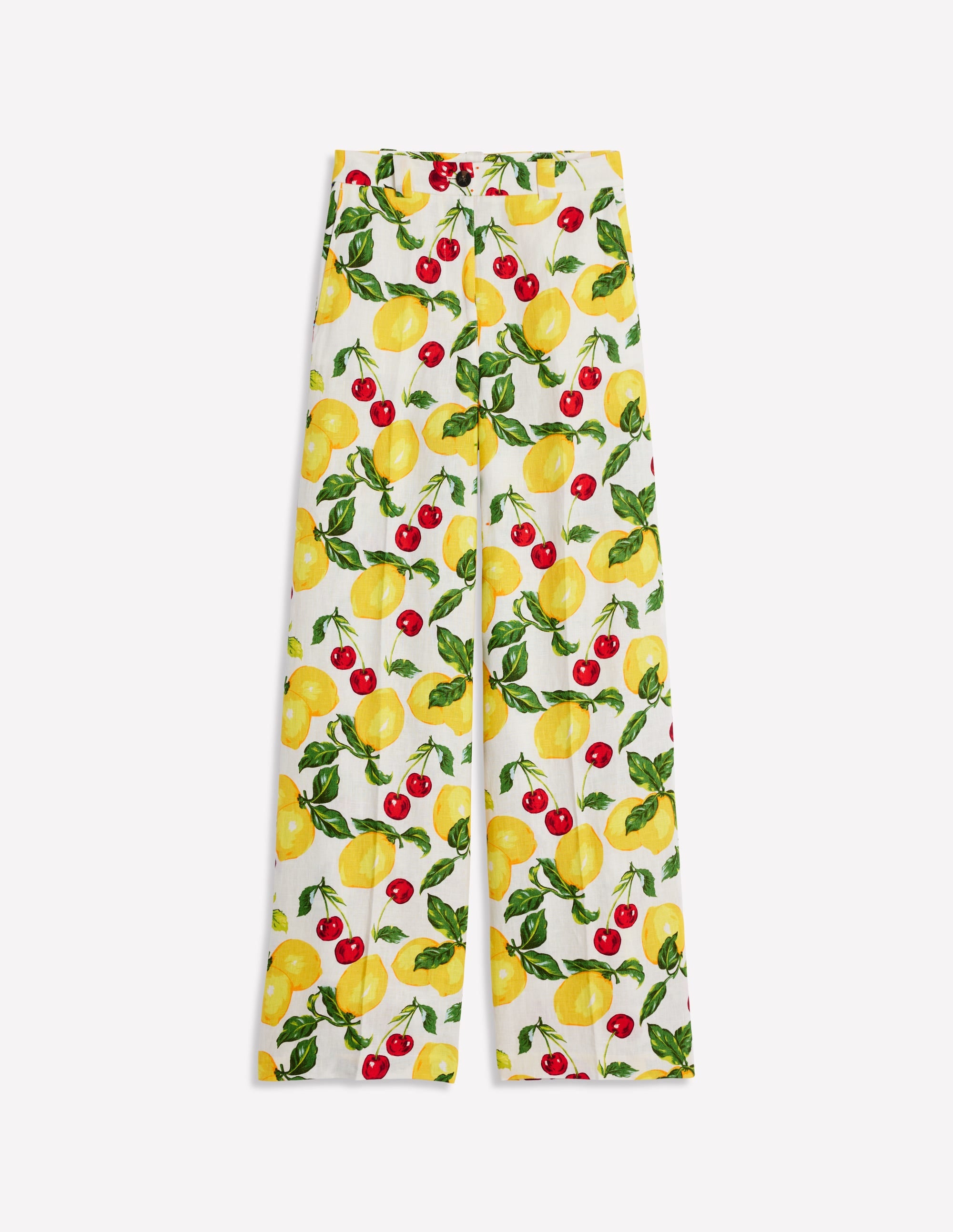 Westbourne Linen Trousers-Ivory, Cherries and Lemons - Image 7