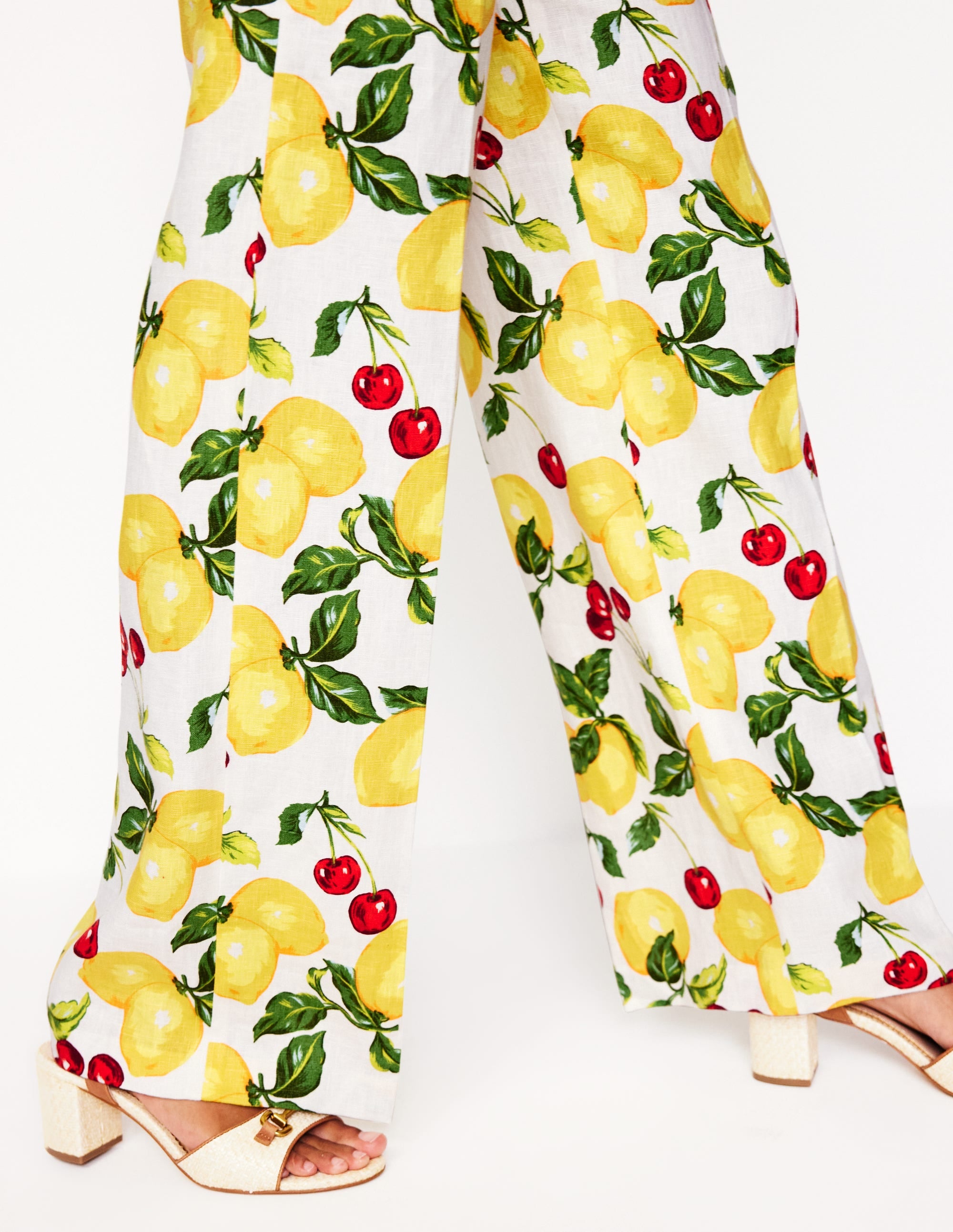 Westbourne Linen Trousers-Ivory, Cherries and Lemons - Image 6