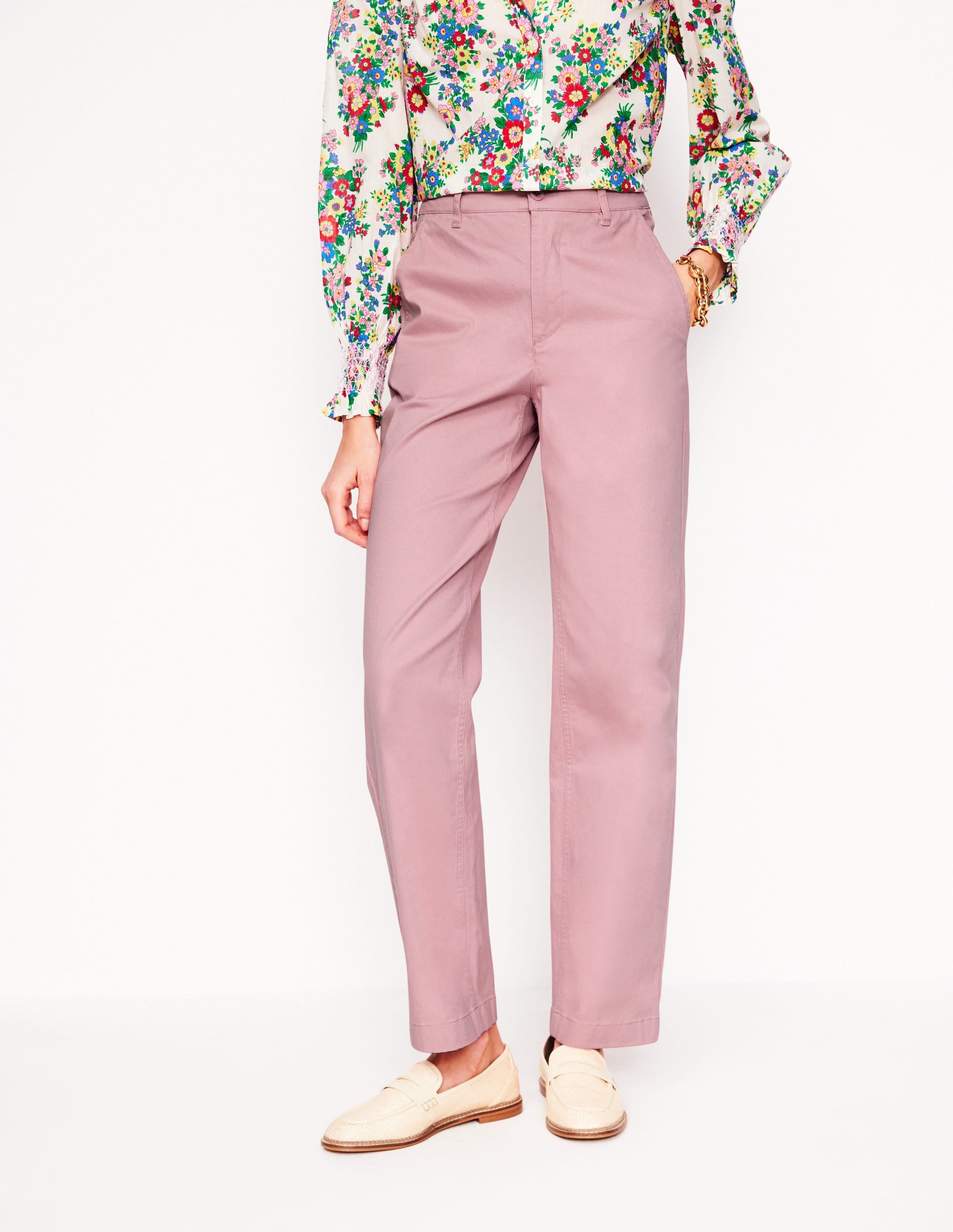 Barnsbury Chino Trousers-Almond Pink - Image 4