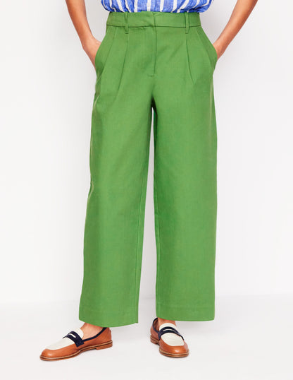 Bloomsbury Cotton Trousers-Paradise Green-4