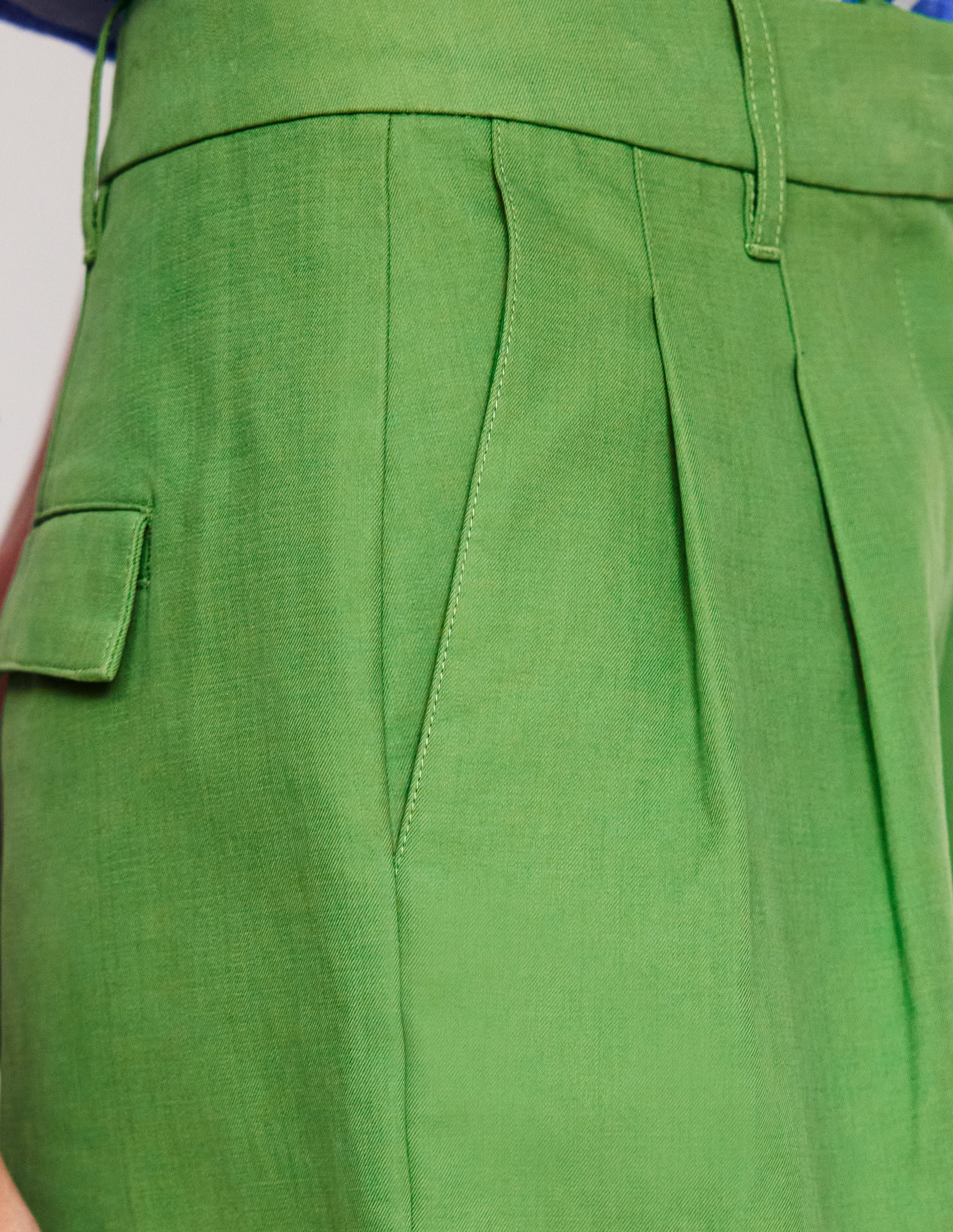 Bloomsbury Cotton Trousers-Paradise Green - Image 5
