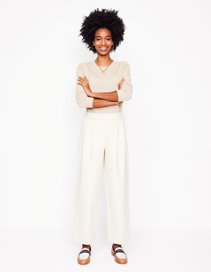 Bloomsbury Cotton Trousers-Off White