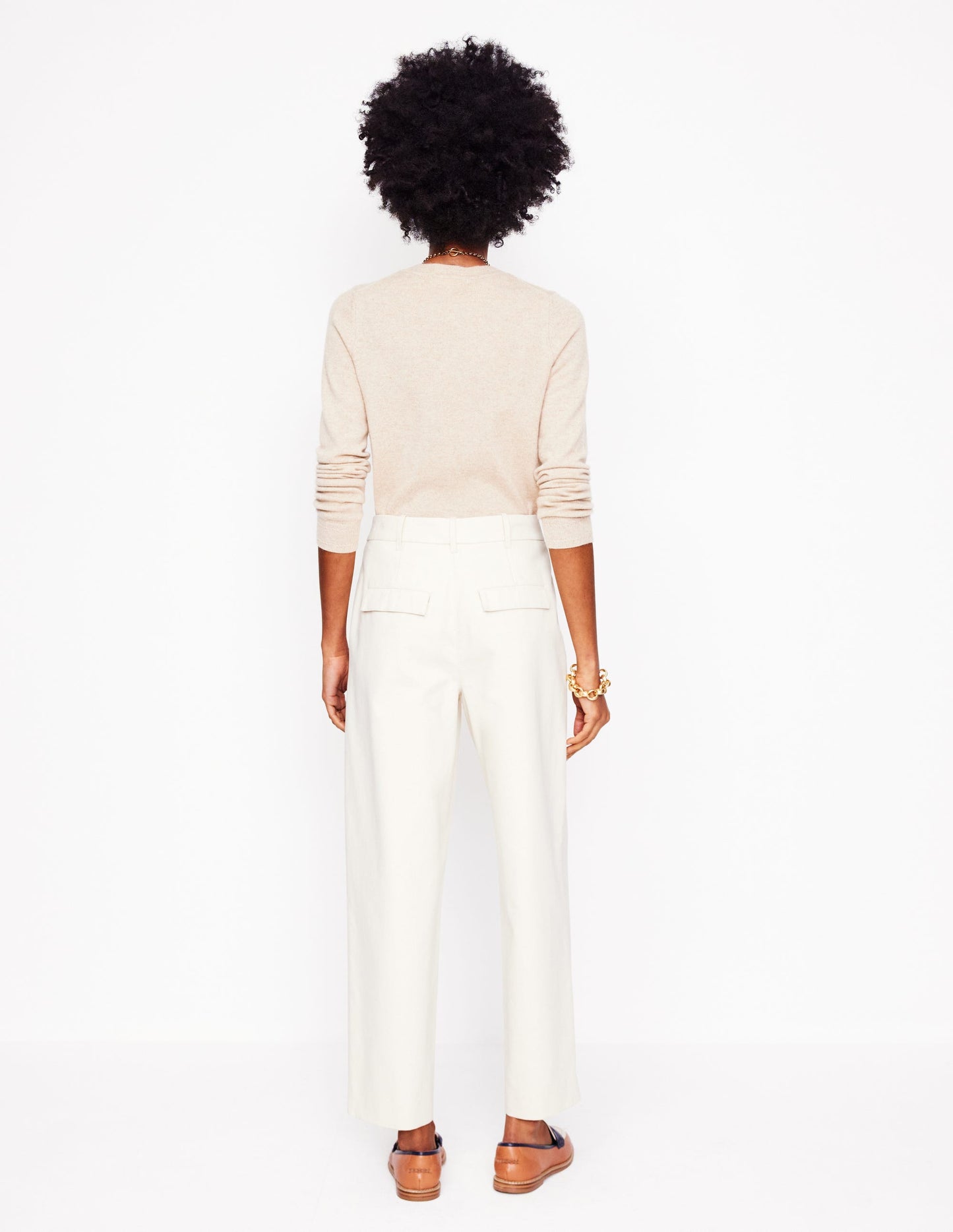 Bloomsbury Cotton Trousers-Off White
