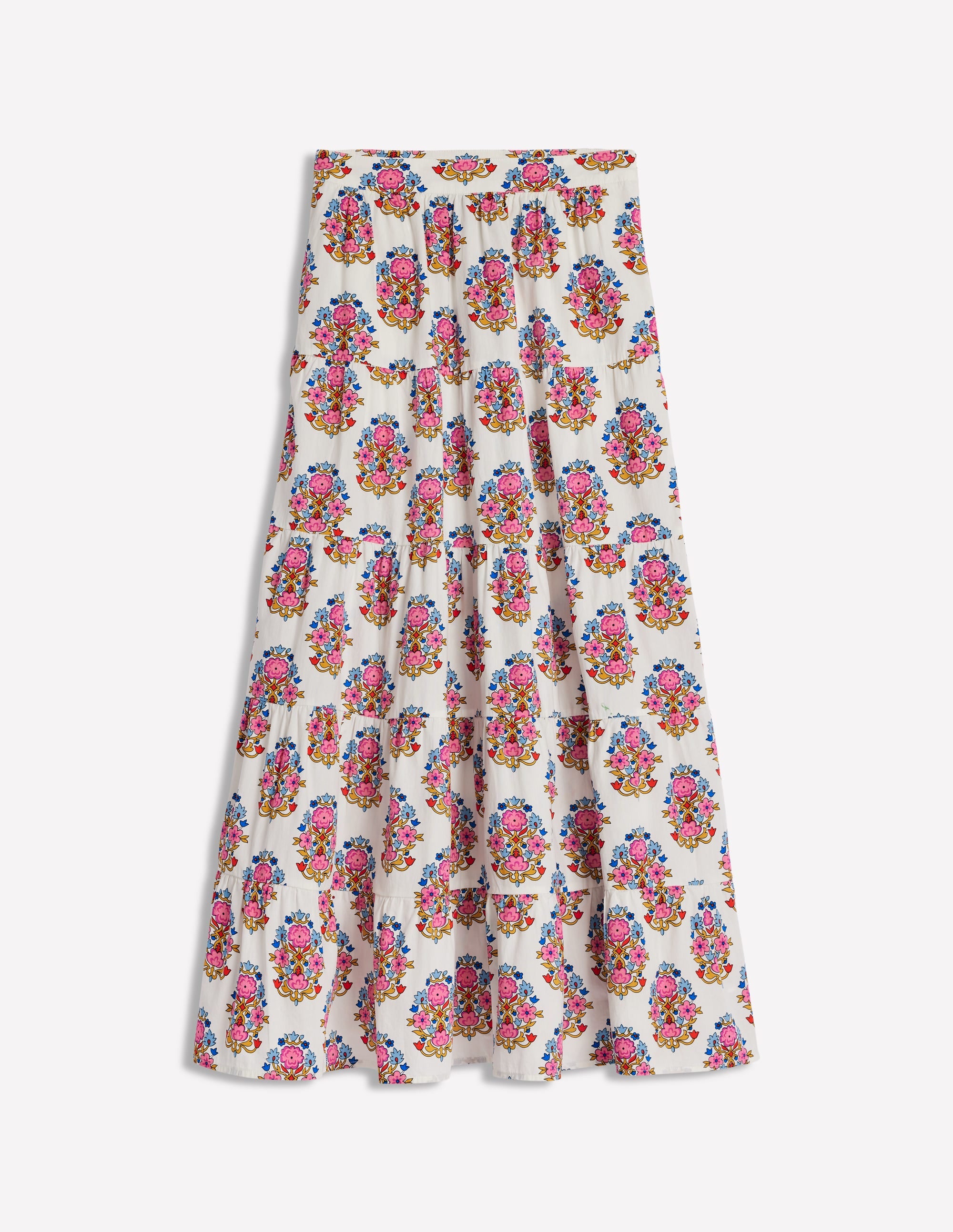 Nadia Poplin Maxi Skirt-Ivory, Wildflower Stamp - Image 5