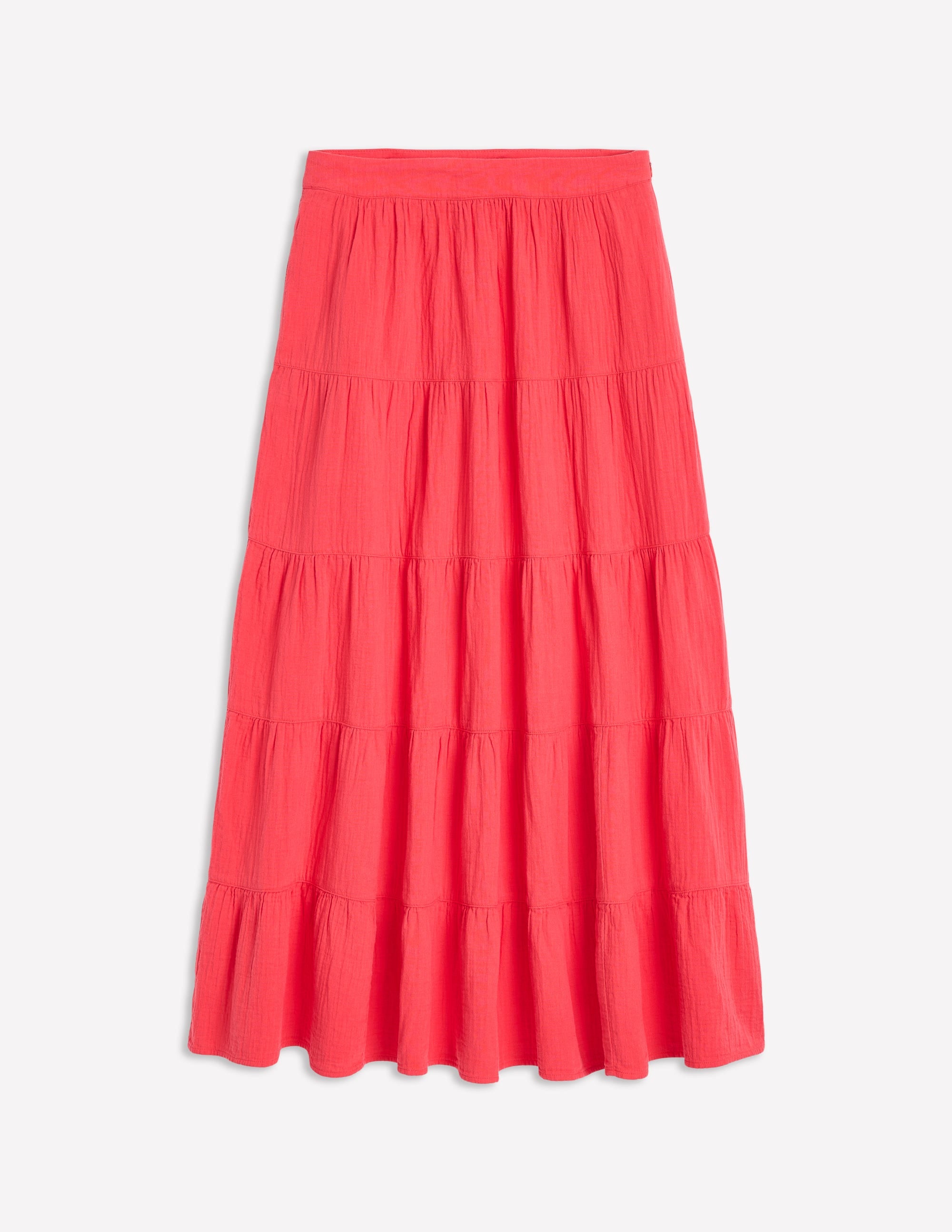 Nadia Double Cloth Maxi Skirt-Jam Red - Image 5
