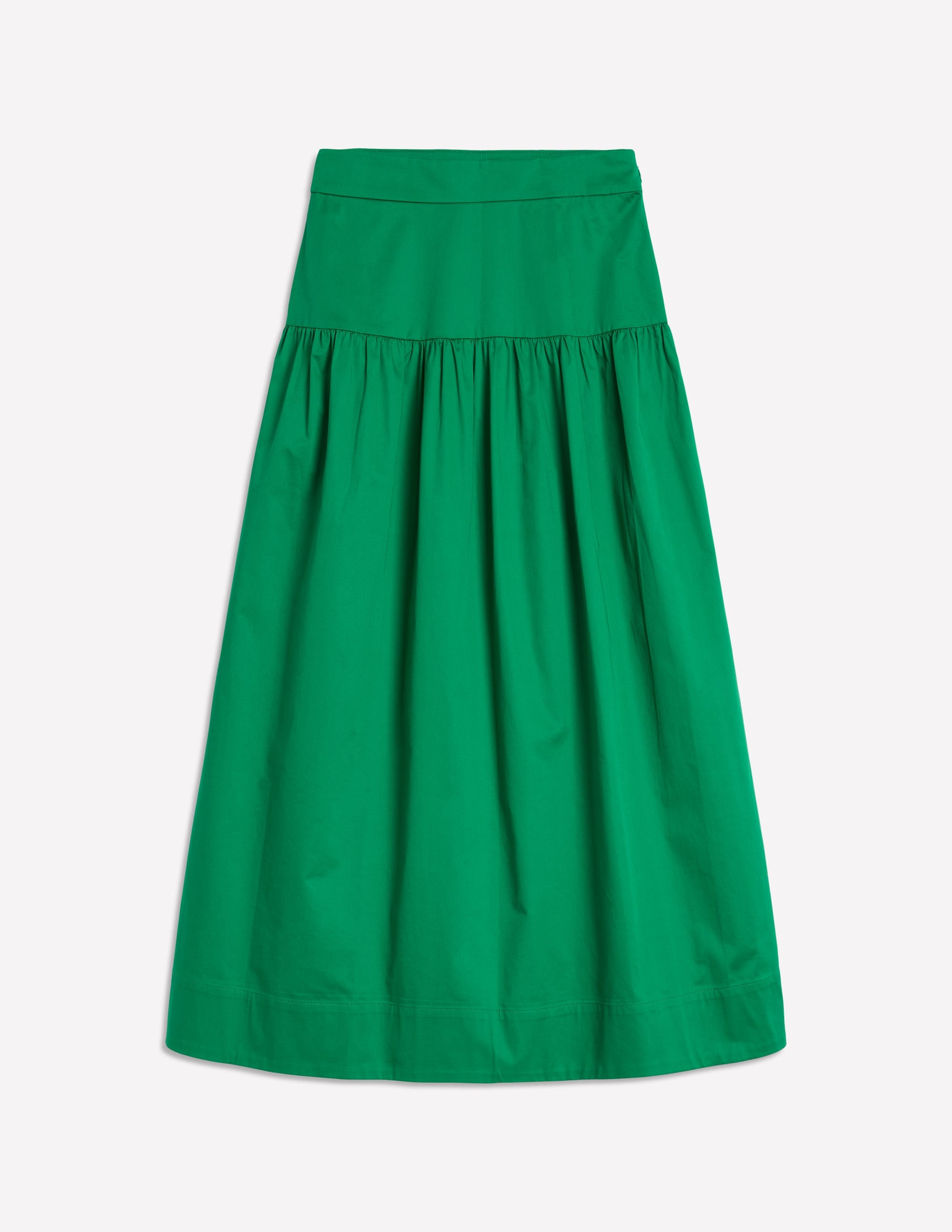 Yoke Detail Maxi Skirt-Rich Emerald - Image 5