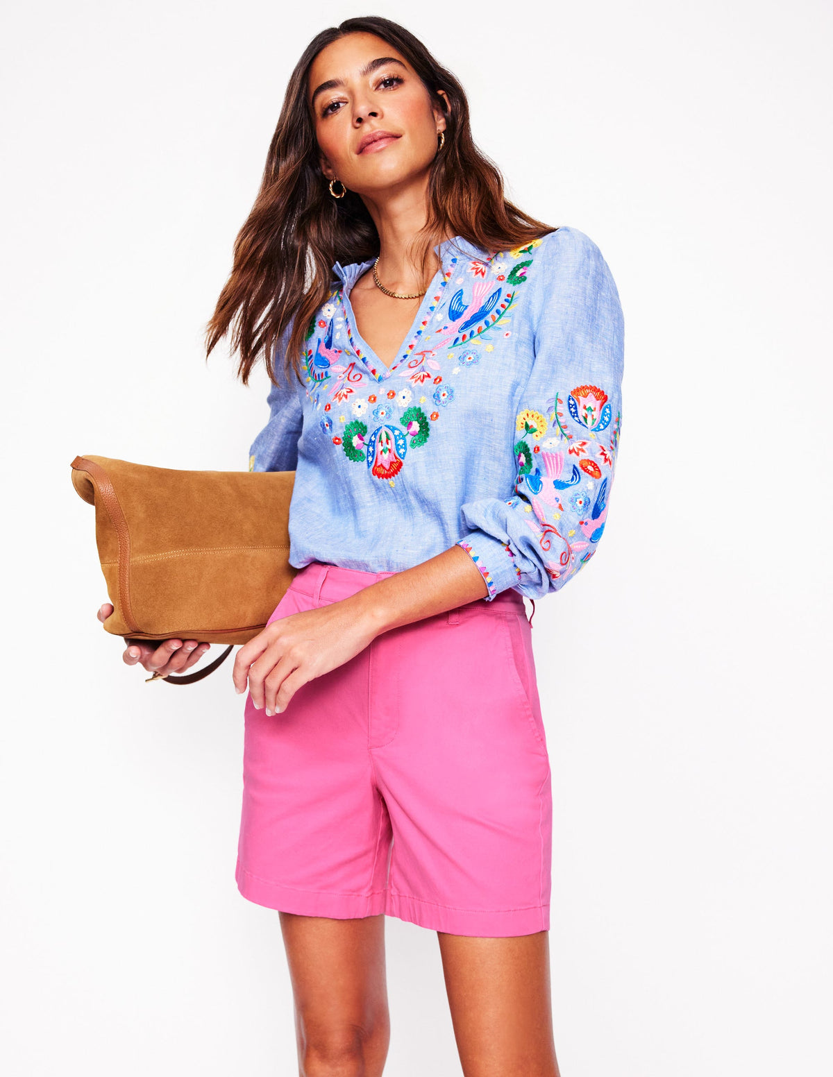 Barnsbury Chino Shorts-Sorbet Pink - Image 1