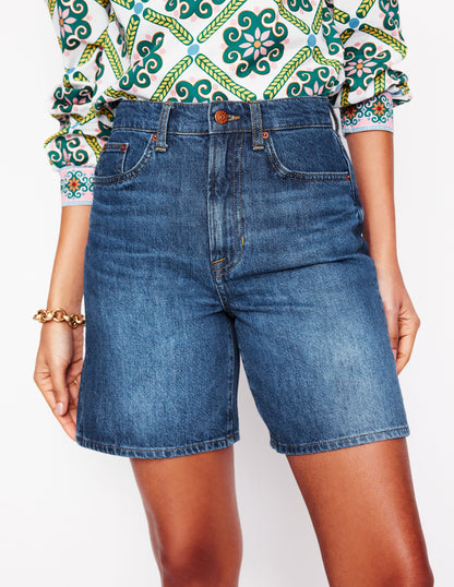 Mid Thigh Denim Shorts-Mid Vintage-6