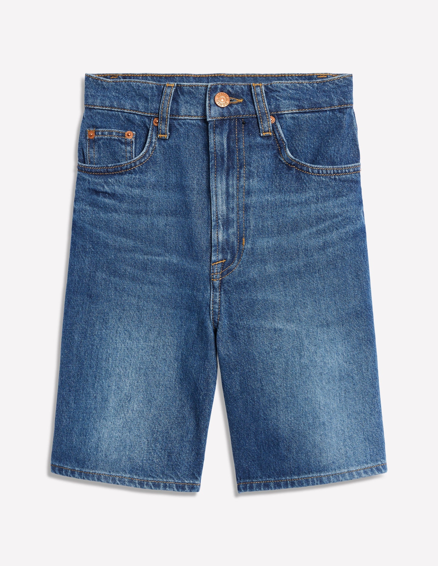 Mid Thigh Denim Shorts-Mid Vintage