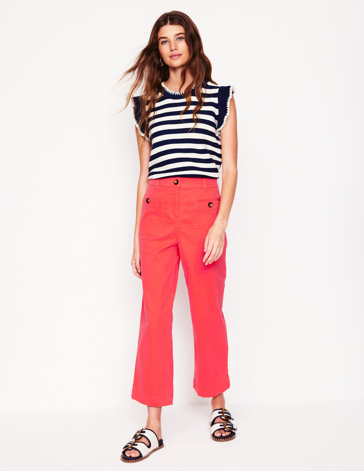 Patch Pocket Crop Chino-Jam Red