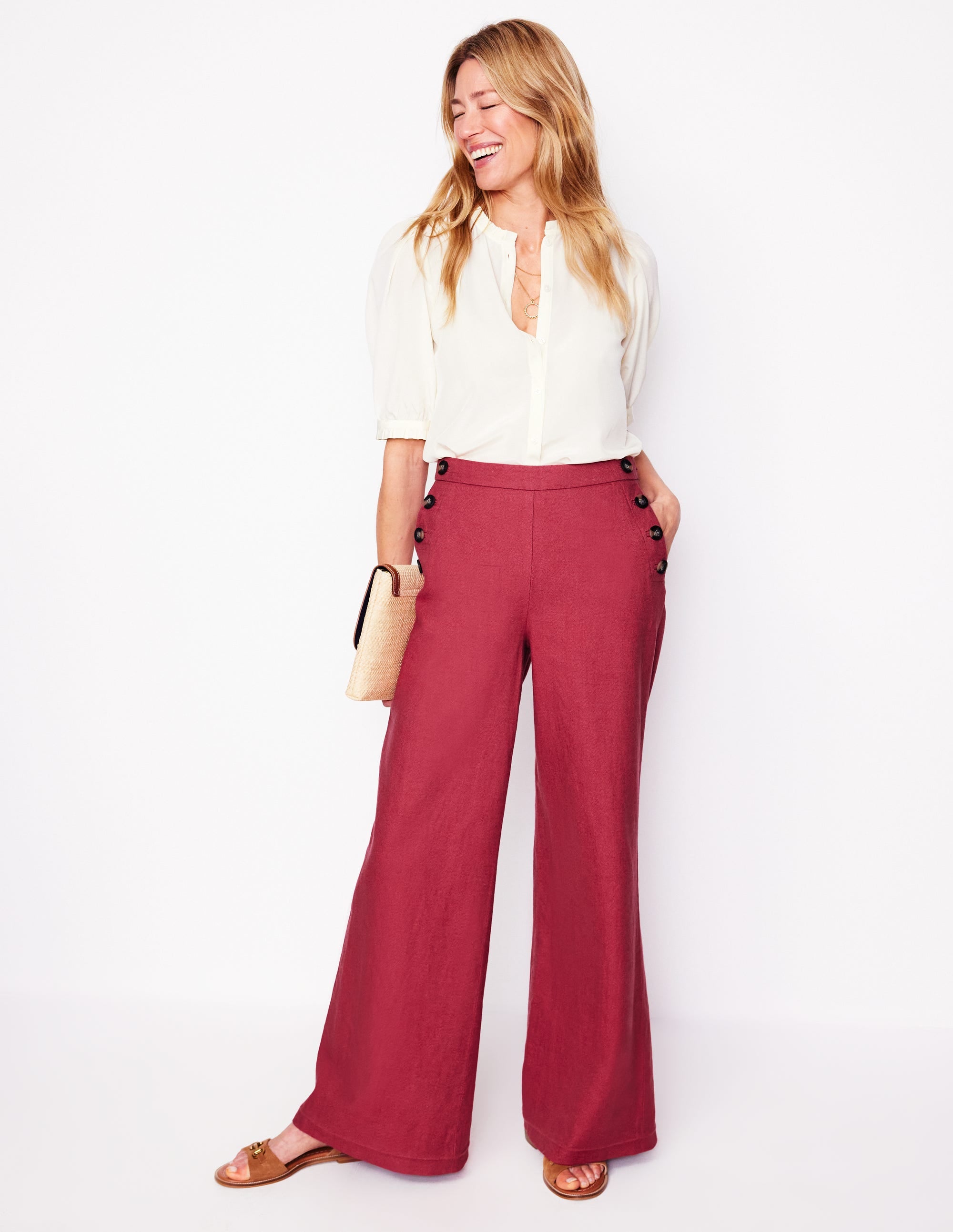 Greenwich Sailor Trousers-Terracotta - Image 1