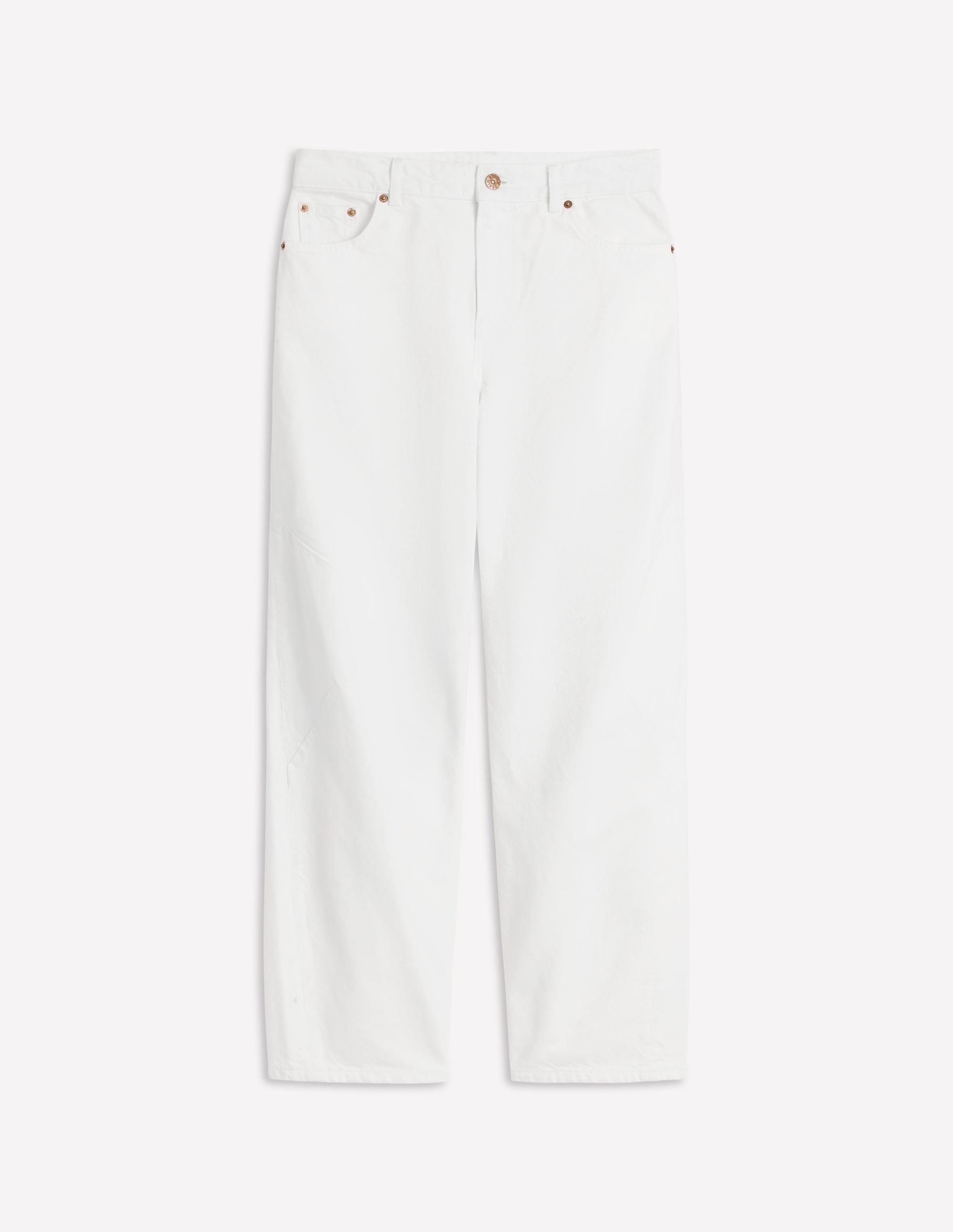 Barrel Leg Jeans-White - Image 7