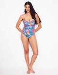 Rhodes Cup Sized Swimsuit-Mazarine Blue, Tigers Paradise