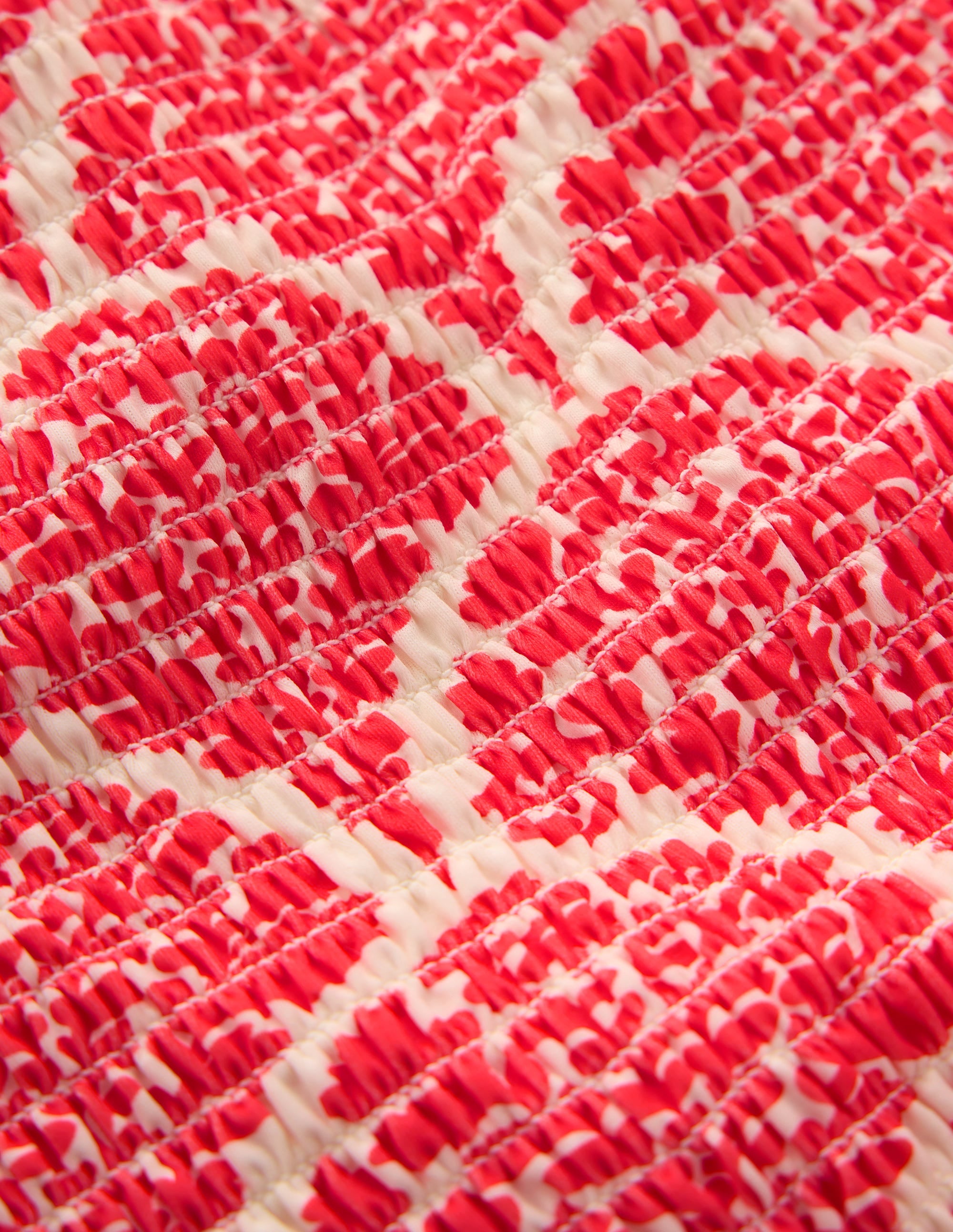 Milos Smocked Swimsuit-Jam Red, Blossomy - Image 8