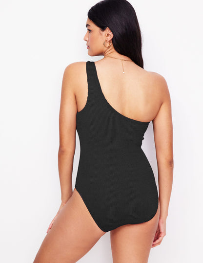 One Shoulder Swimsuit-Black-6