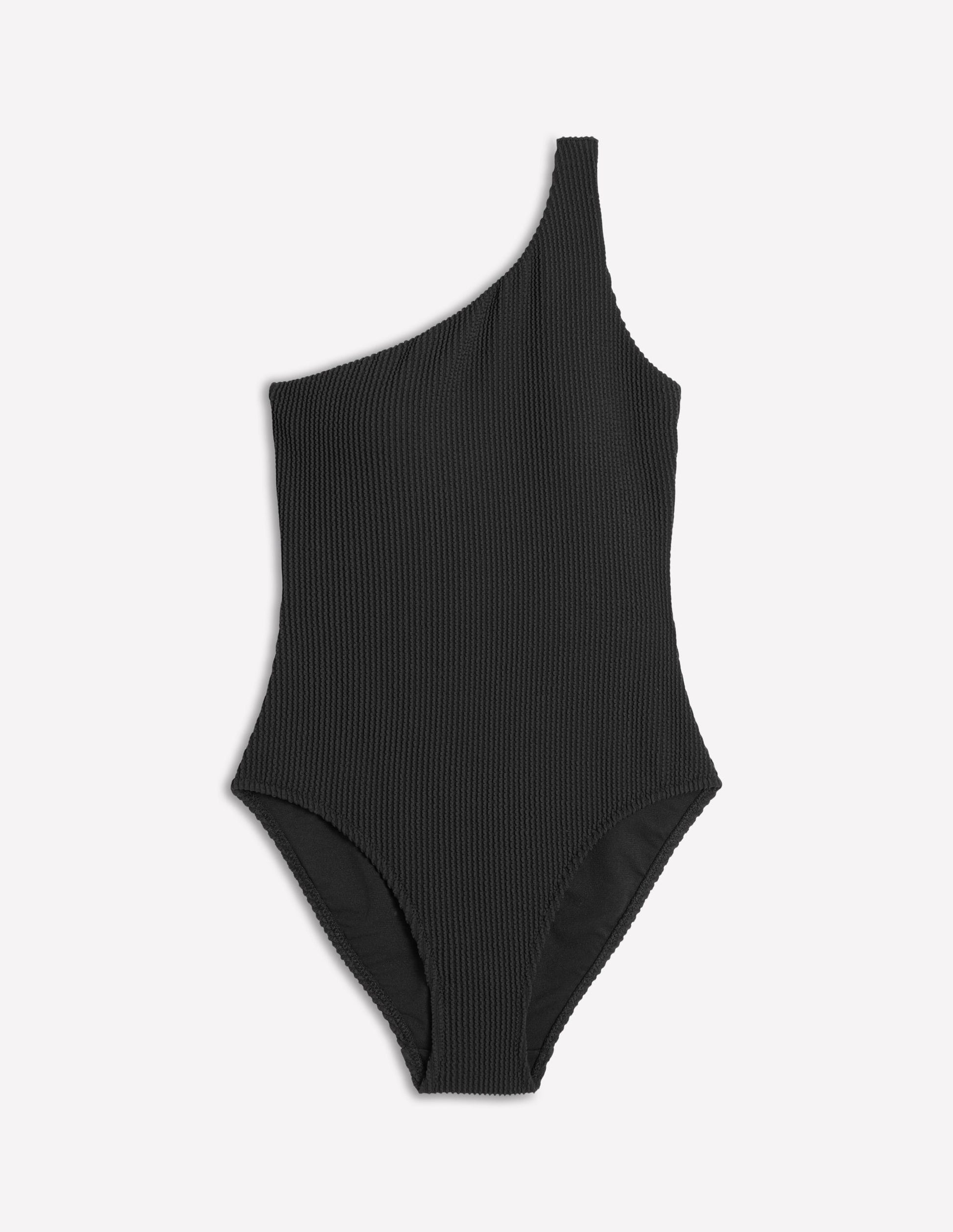 One Shoulder Swimsuit-Black-7