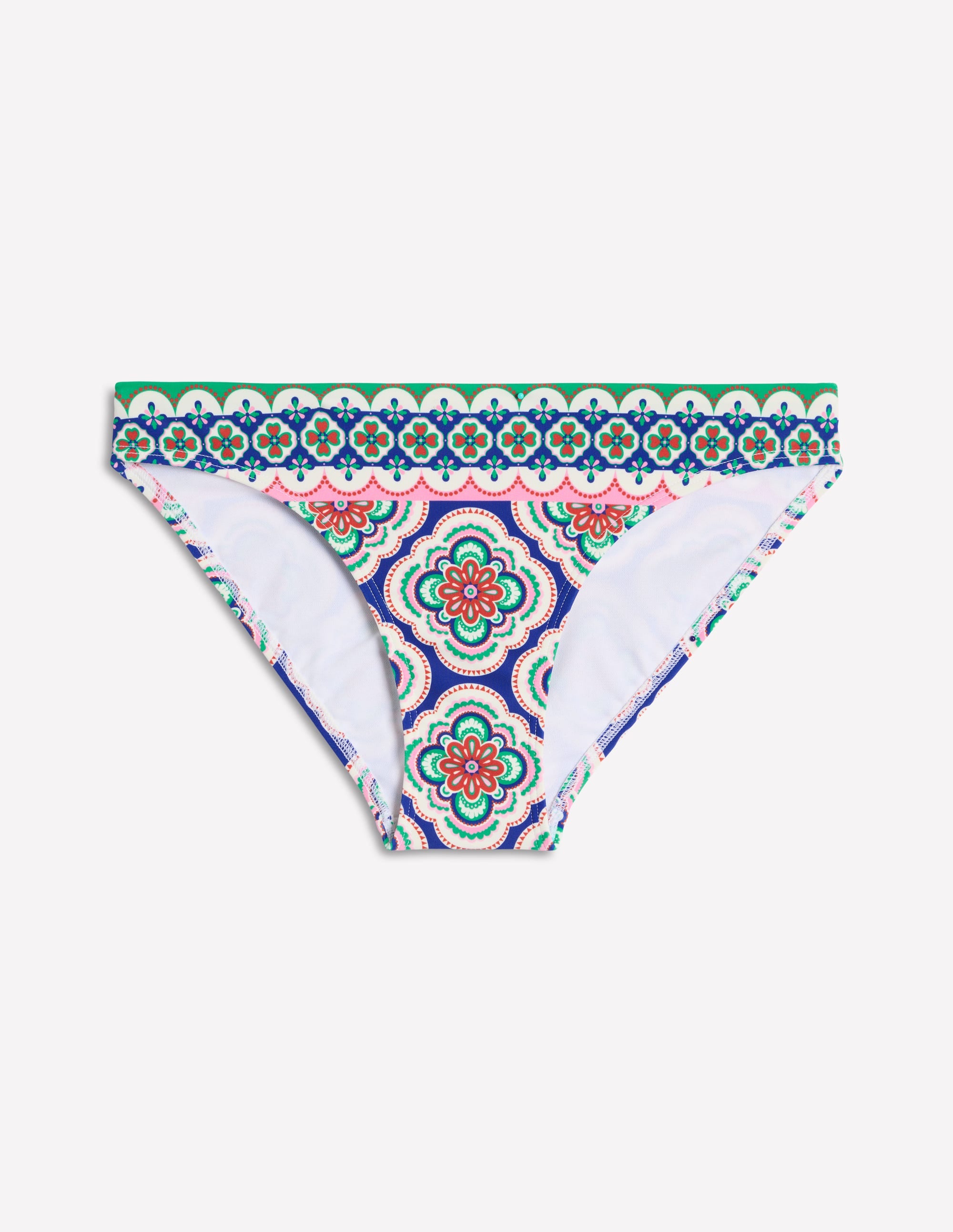 Porto Bikini Bottoms-Bright Blue, Botanic Blush - Image 6